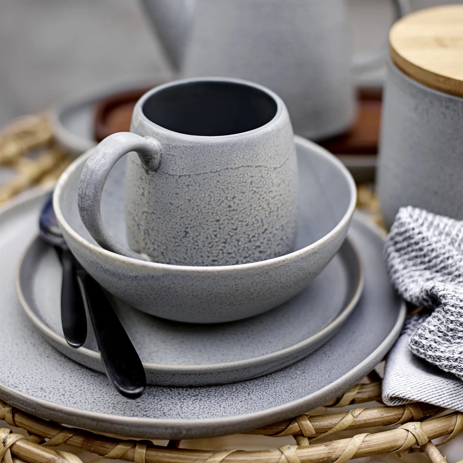 Kendra μικρό πιάτο Ø 20 cm, Γκρι Bloomingville