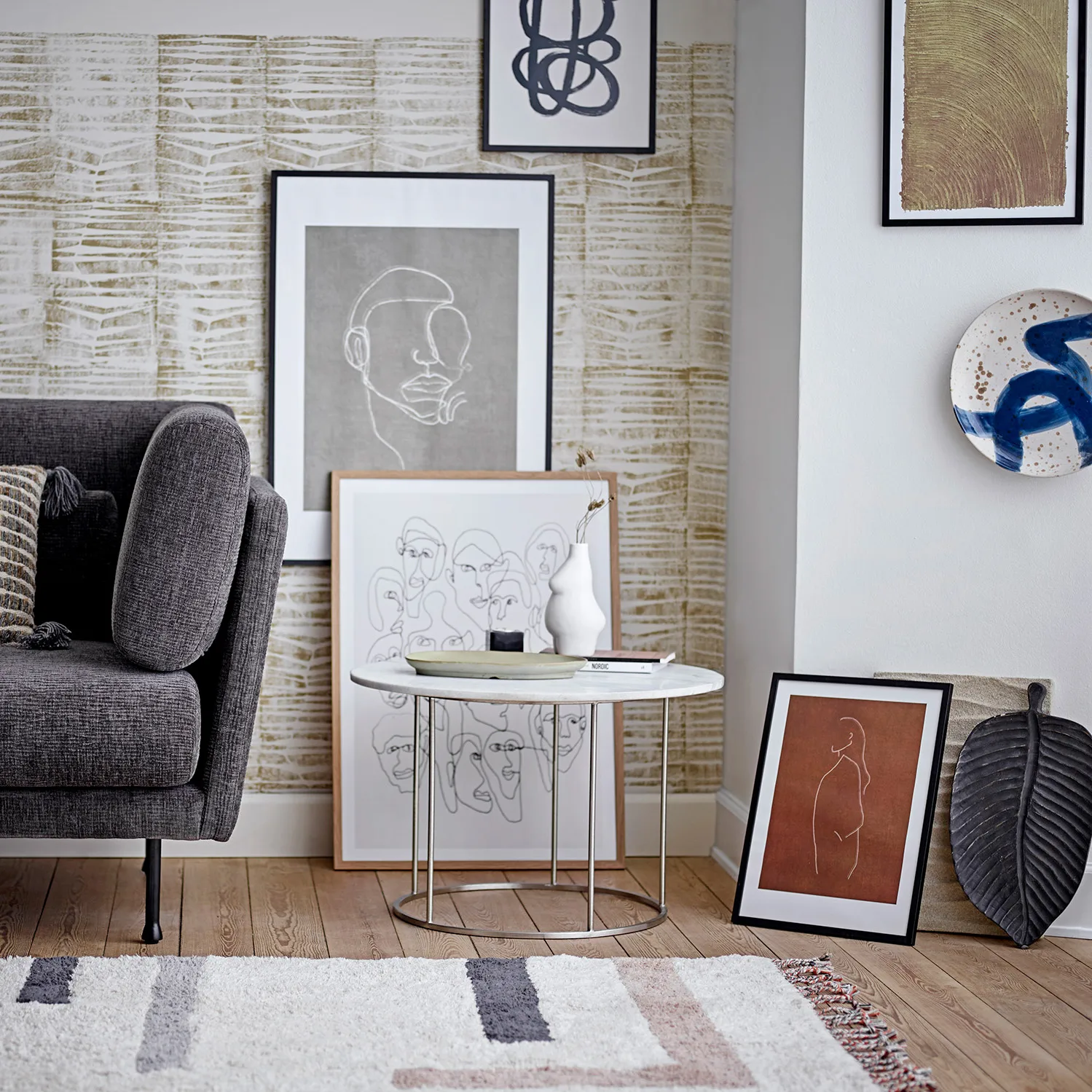 Kylar διακοσμητικό πιάτο, καφέ Bloomingville