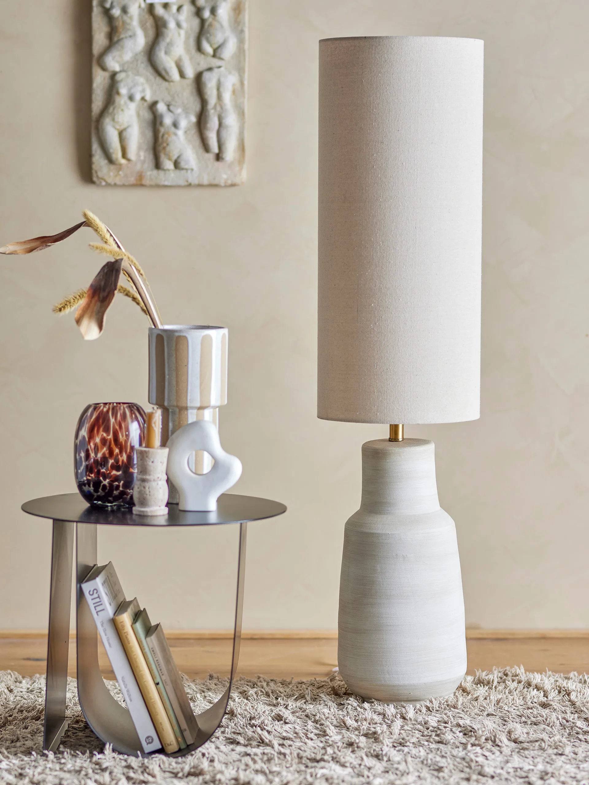Λαμπατέρ δαπέδου Linetta 113xØ28 εκ., Άσπρο Bloomingville