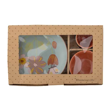 Meadow παιδικά σερβίτσια πήλινα 3 κομμάτια - Λουλούδια - Bloomingville