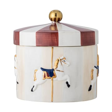 Merry-go-round βάζο με καπάκι Ø19,5x20,5 εκ. - Κόκκινο-λευκό - Bloomingville