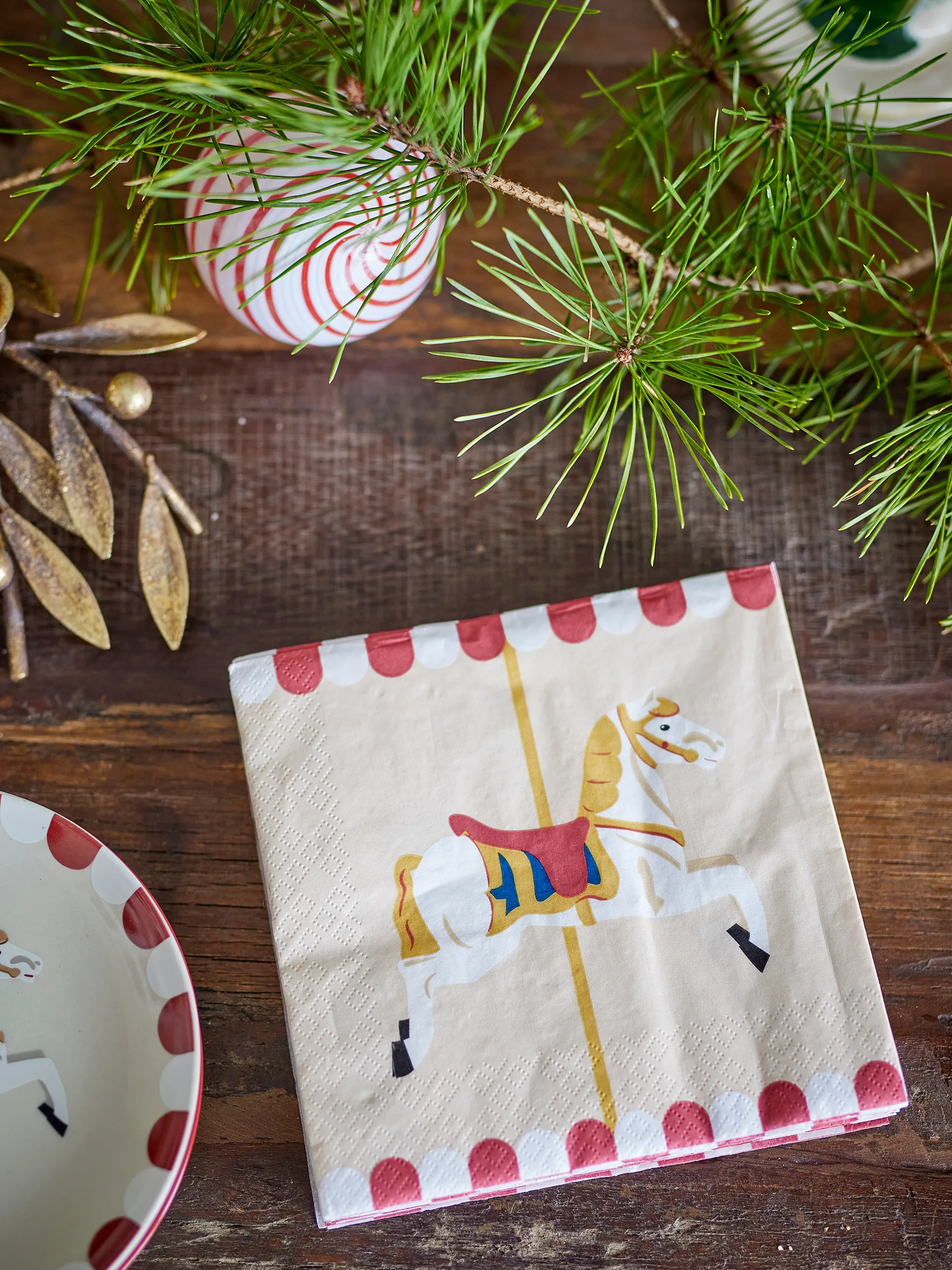 Merry-go-round σερβιέτα 33x33 εκ. 20 τεμάχια, Φύση Bloomingville