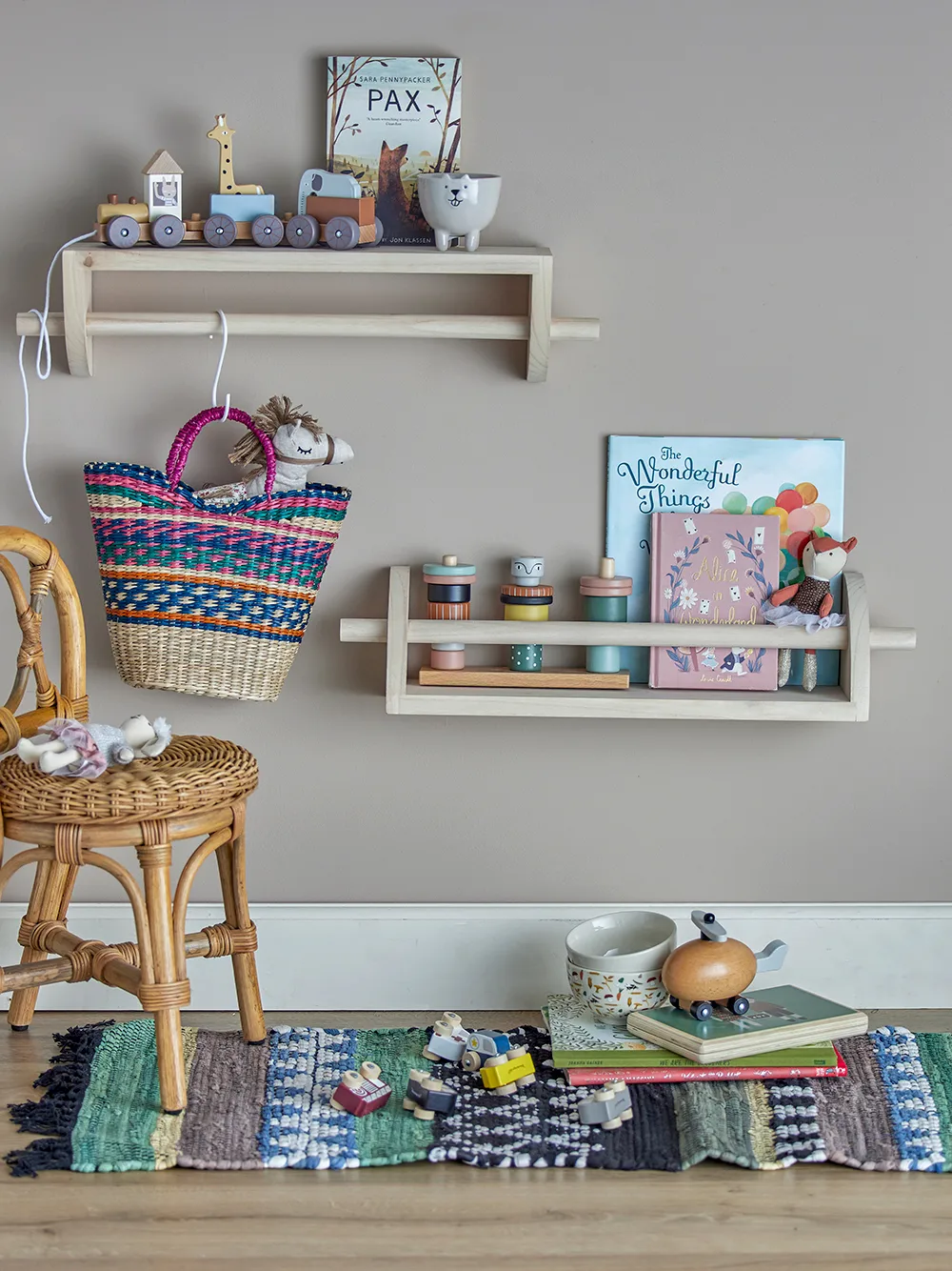 Ράφι τοίχου Mingus 14x60 εκ, Natur Bloomingville