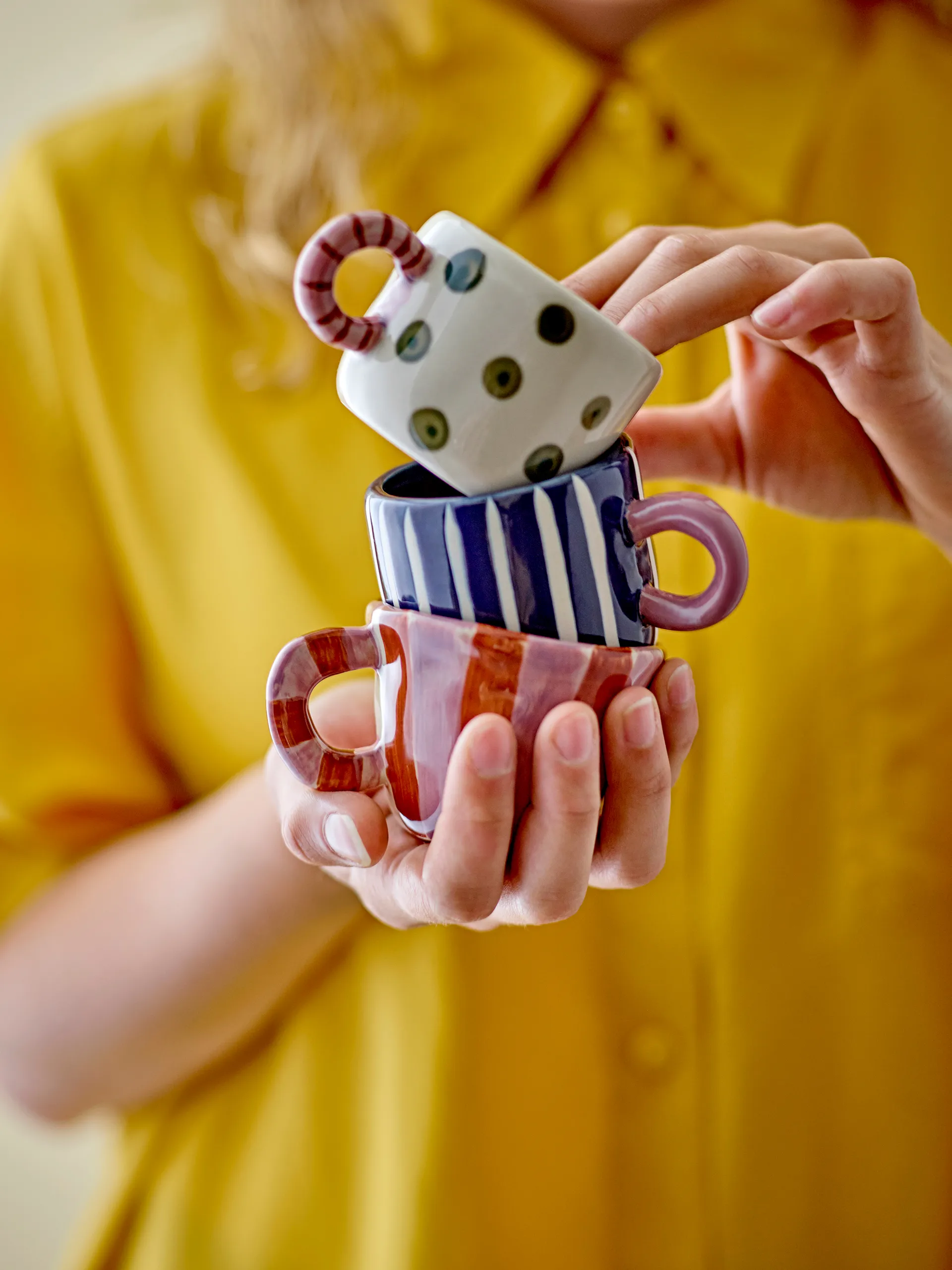 Κούπα Nini 11,5 cl, Μπλε-ριγέ Bloomingville