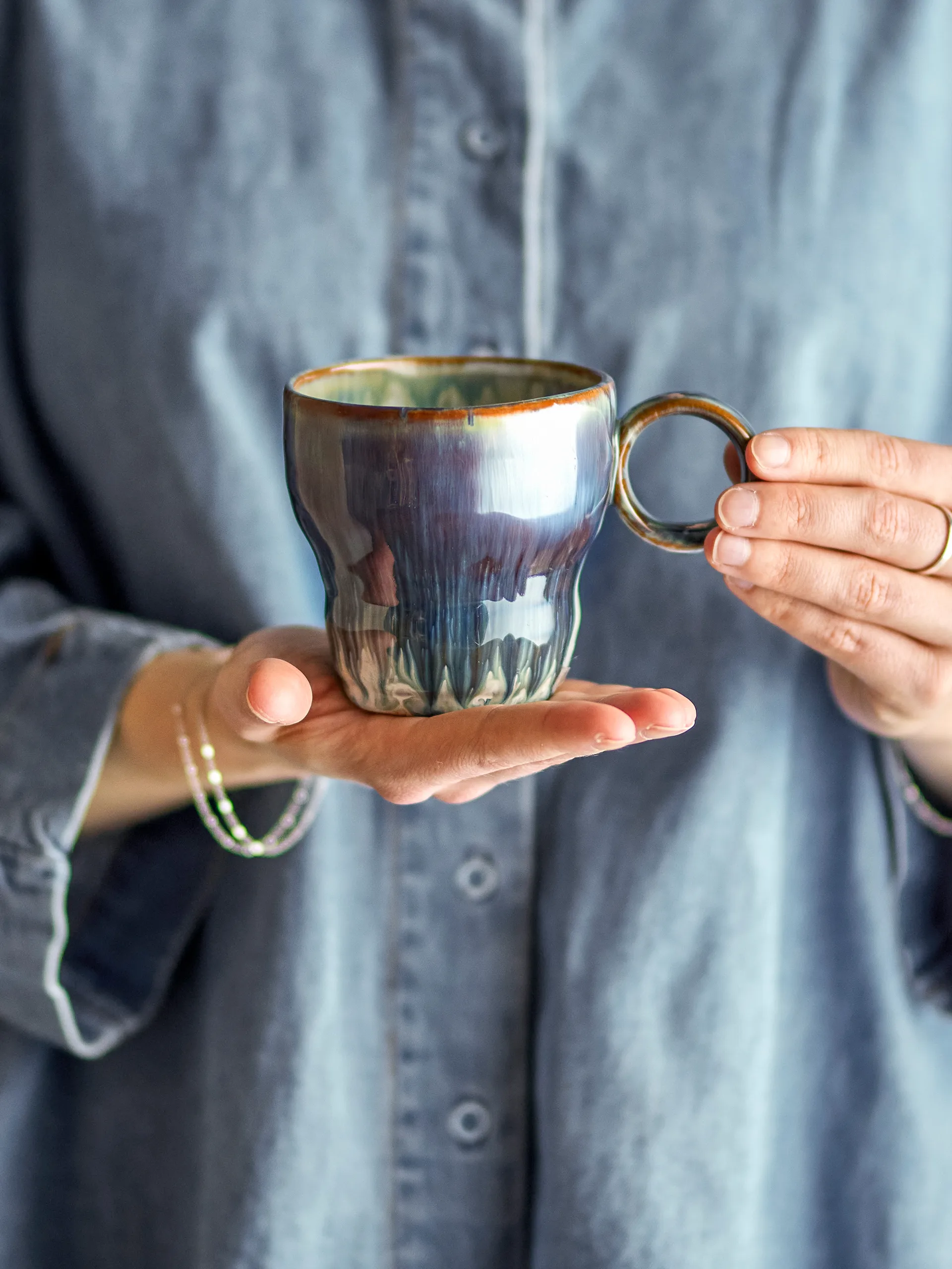 Nisella επιτραπέζιο φωτιστικό 34x50 εκ., Μπλε Bloomingville