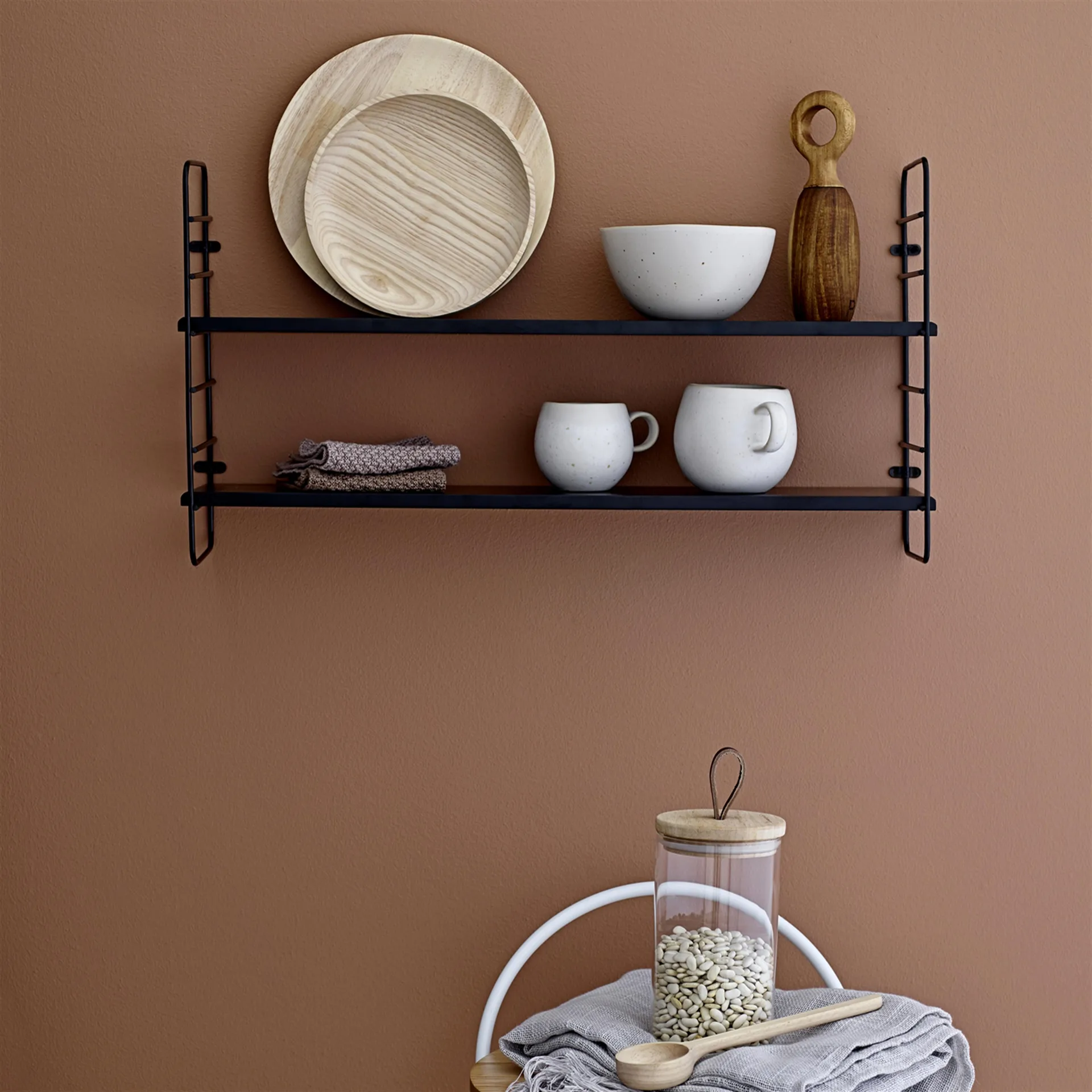 North ράφι τοίχου, μαύρο Bloomingville