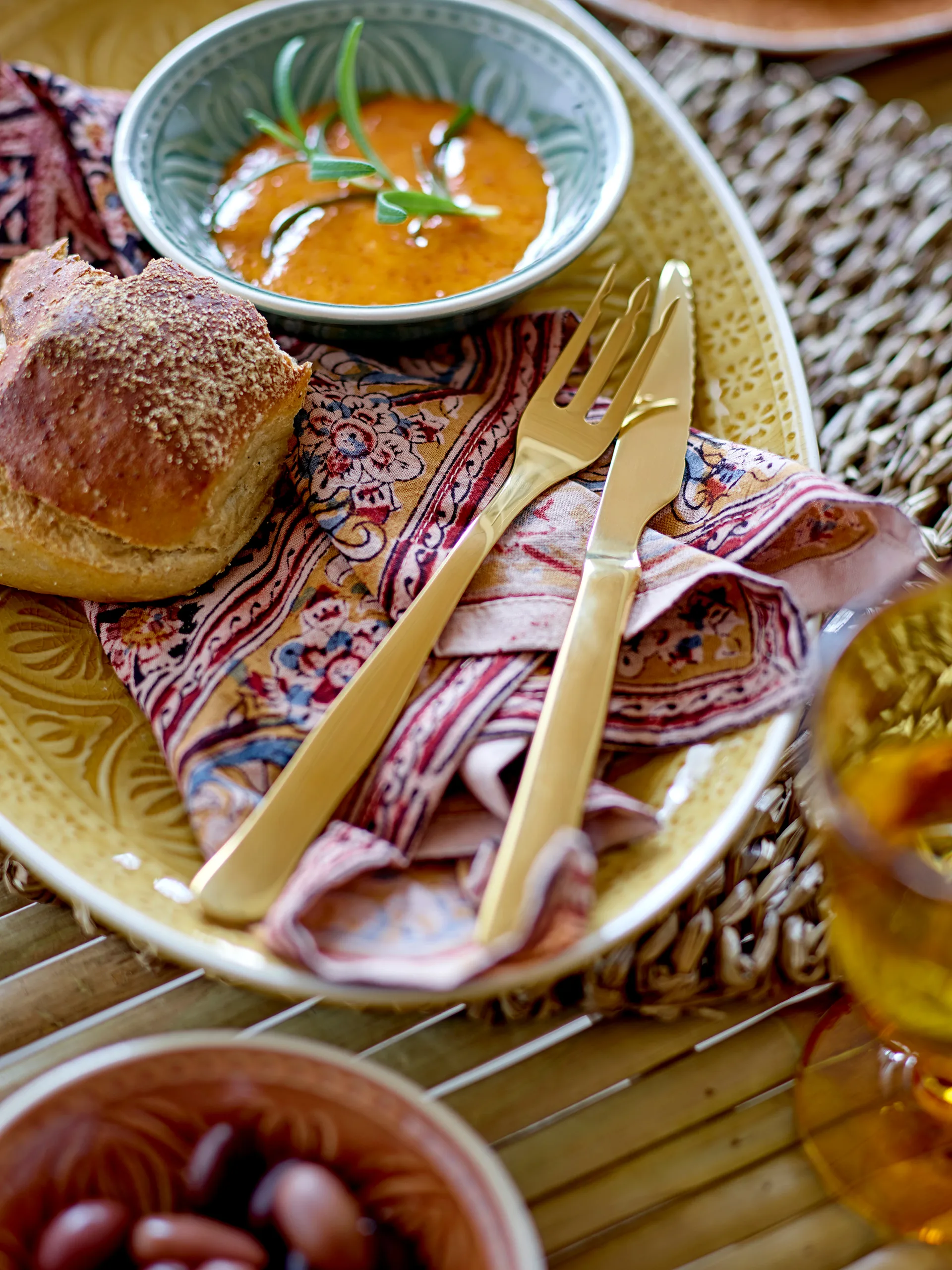 Κρεατοκόφτης Ollin 4 τεμάχια, Χρυσό Bloomingville