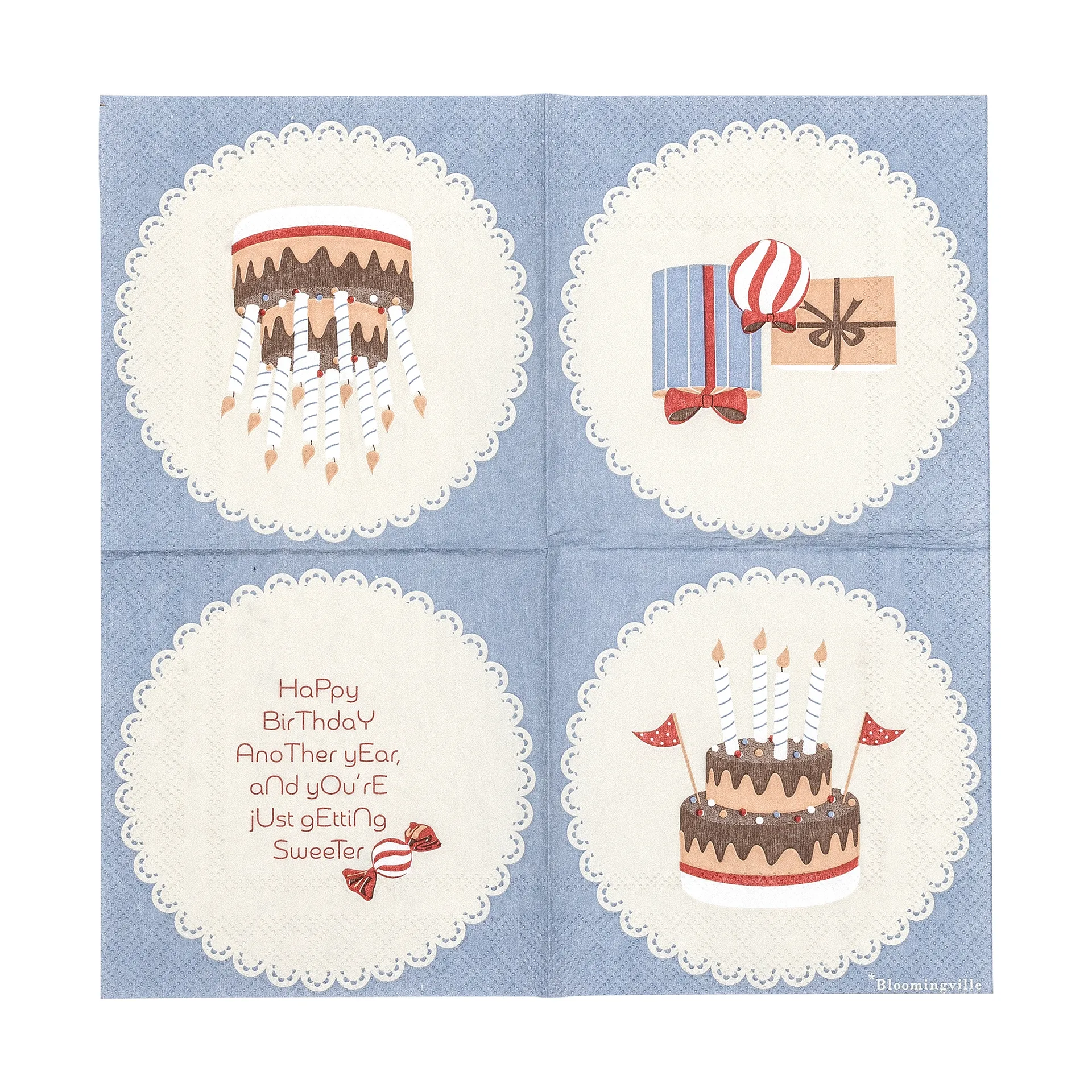 Σερβιέτες Oscar 20 τεμάχια, Μπλε Bloomingville