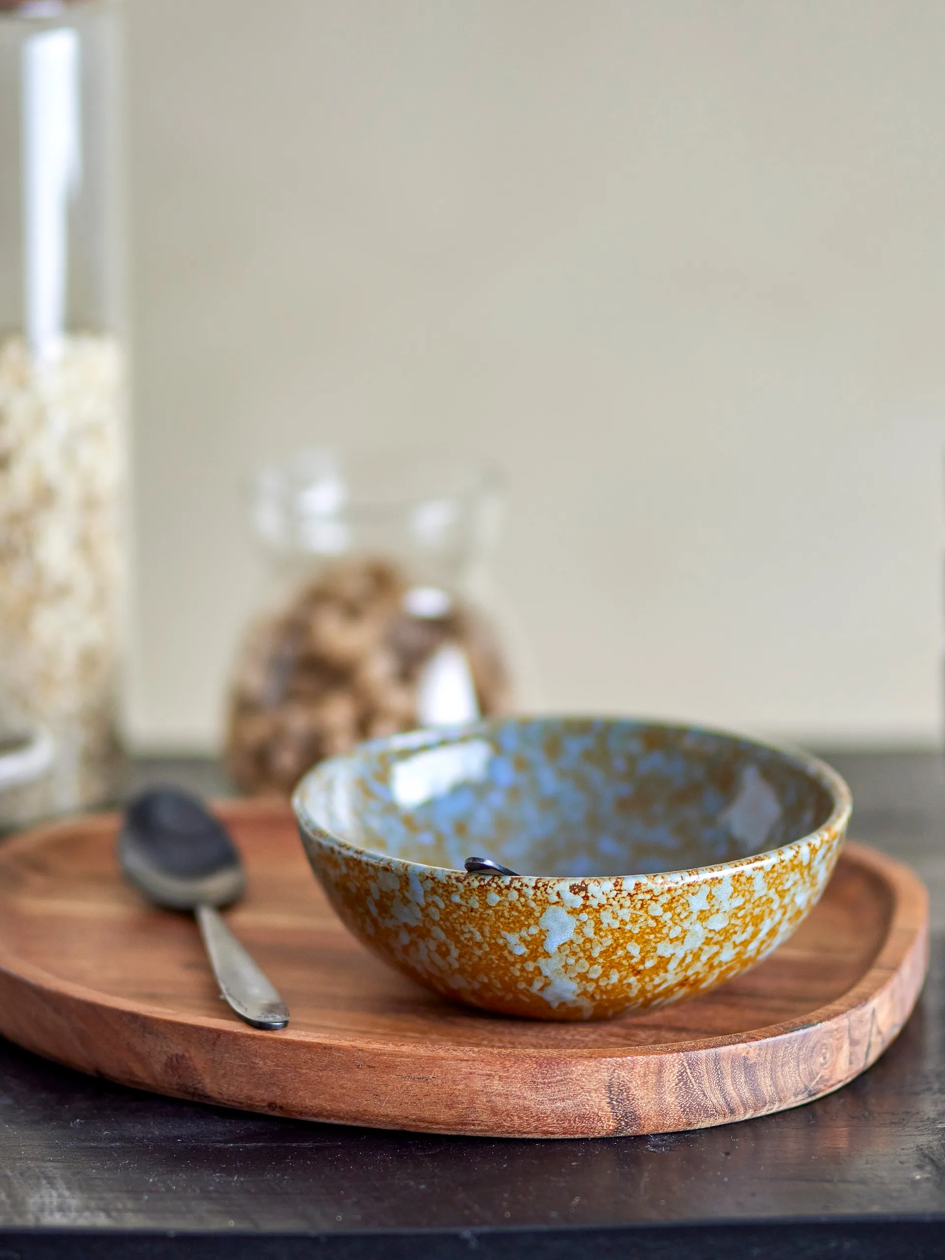 Paula μπολ Ø16,5 cm, Brown-blue Bloomingville