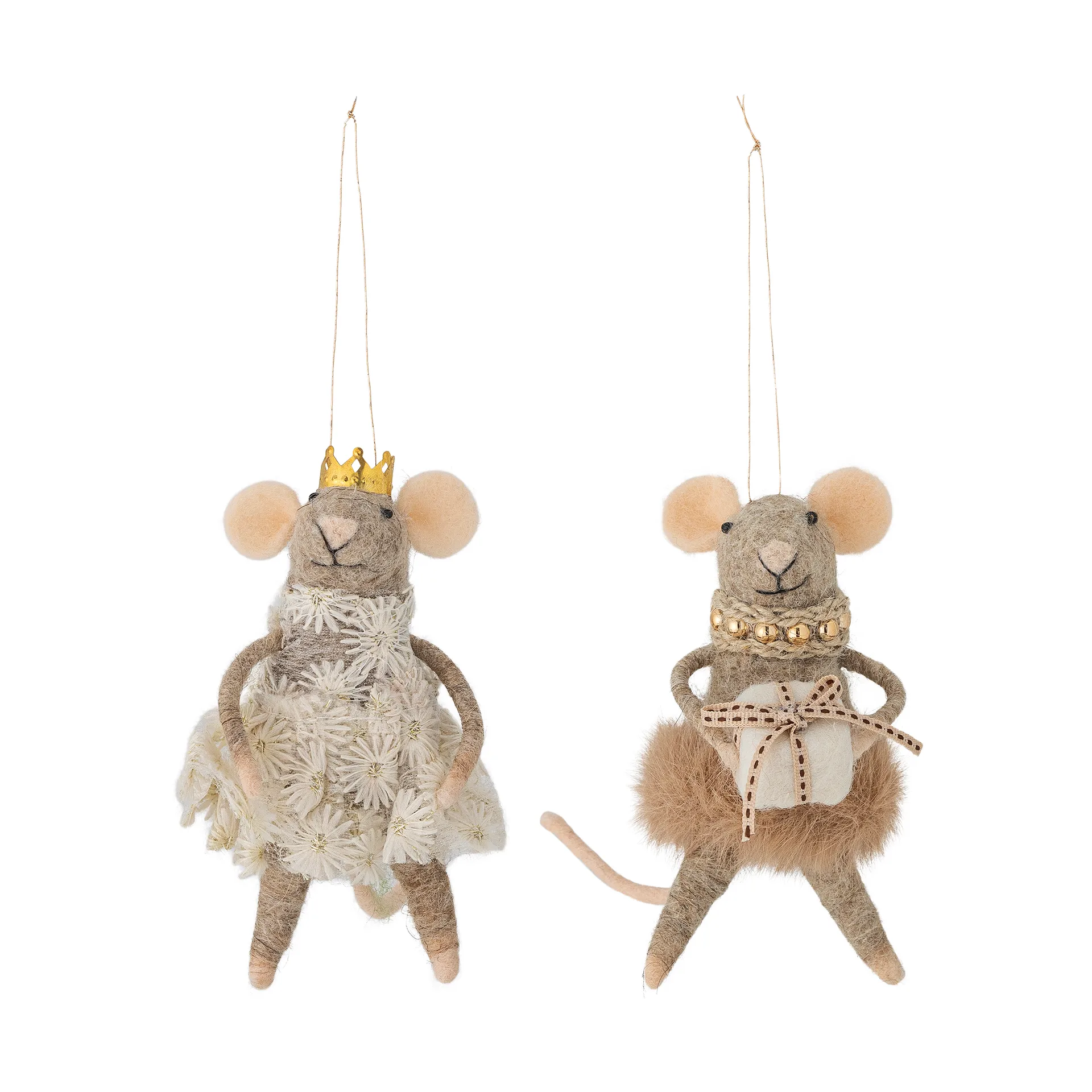 Peo στολίδι χριστουγεννιάτικου δέντρου 2 τεμάχια, Καφέ Bloomingville