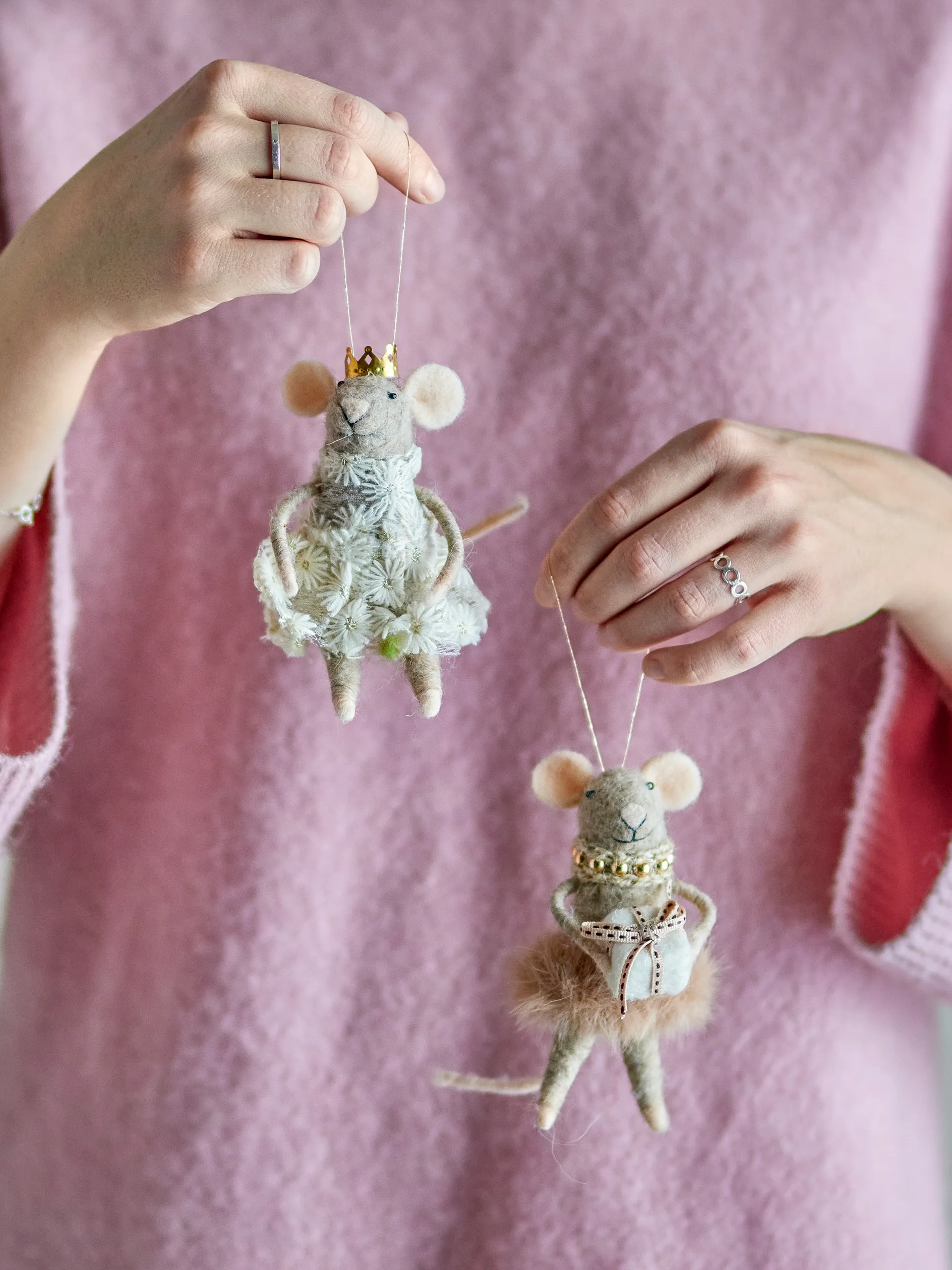 Peo στολίδι χριστουγεννιάτικου δέντρου 2 τεμάχια, Καφέ Bloomingville