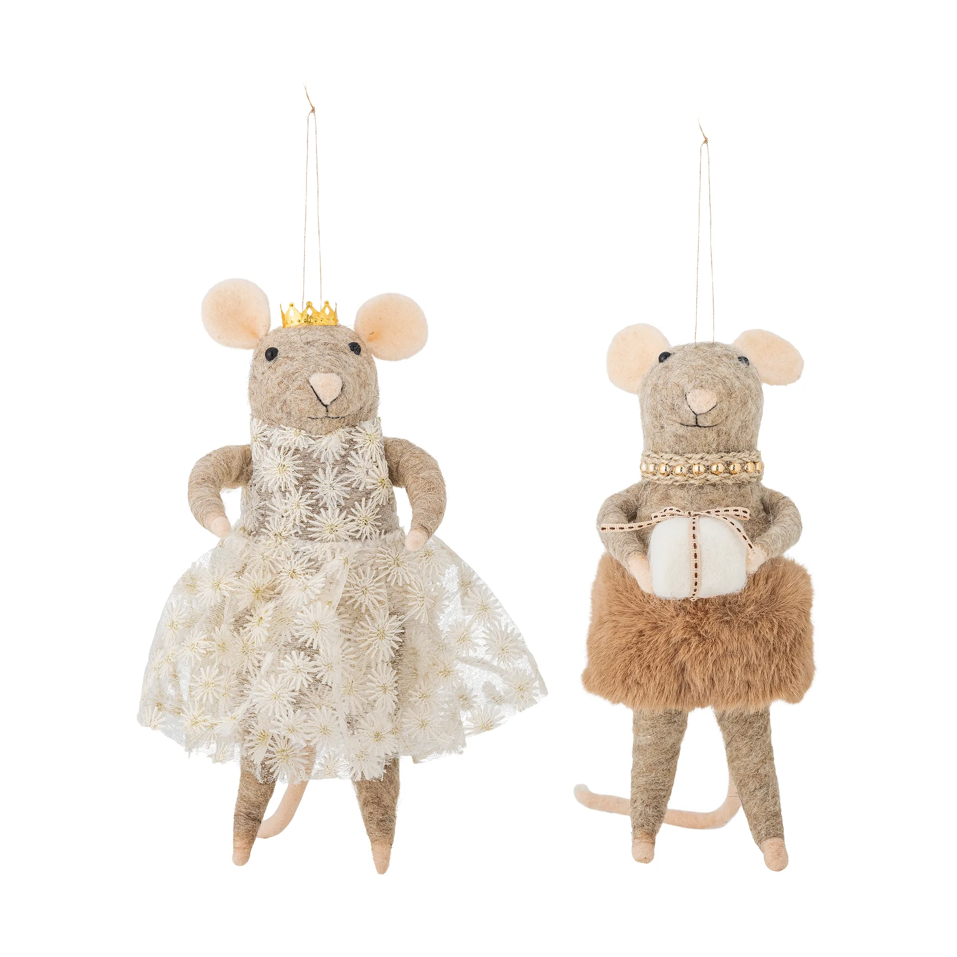 Peo στολίδι χριστουγεννιάτικου δέντρου 2 τεμάχια, Καφέ, ψηλό Bloomingville