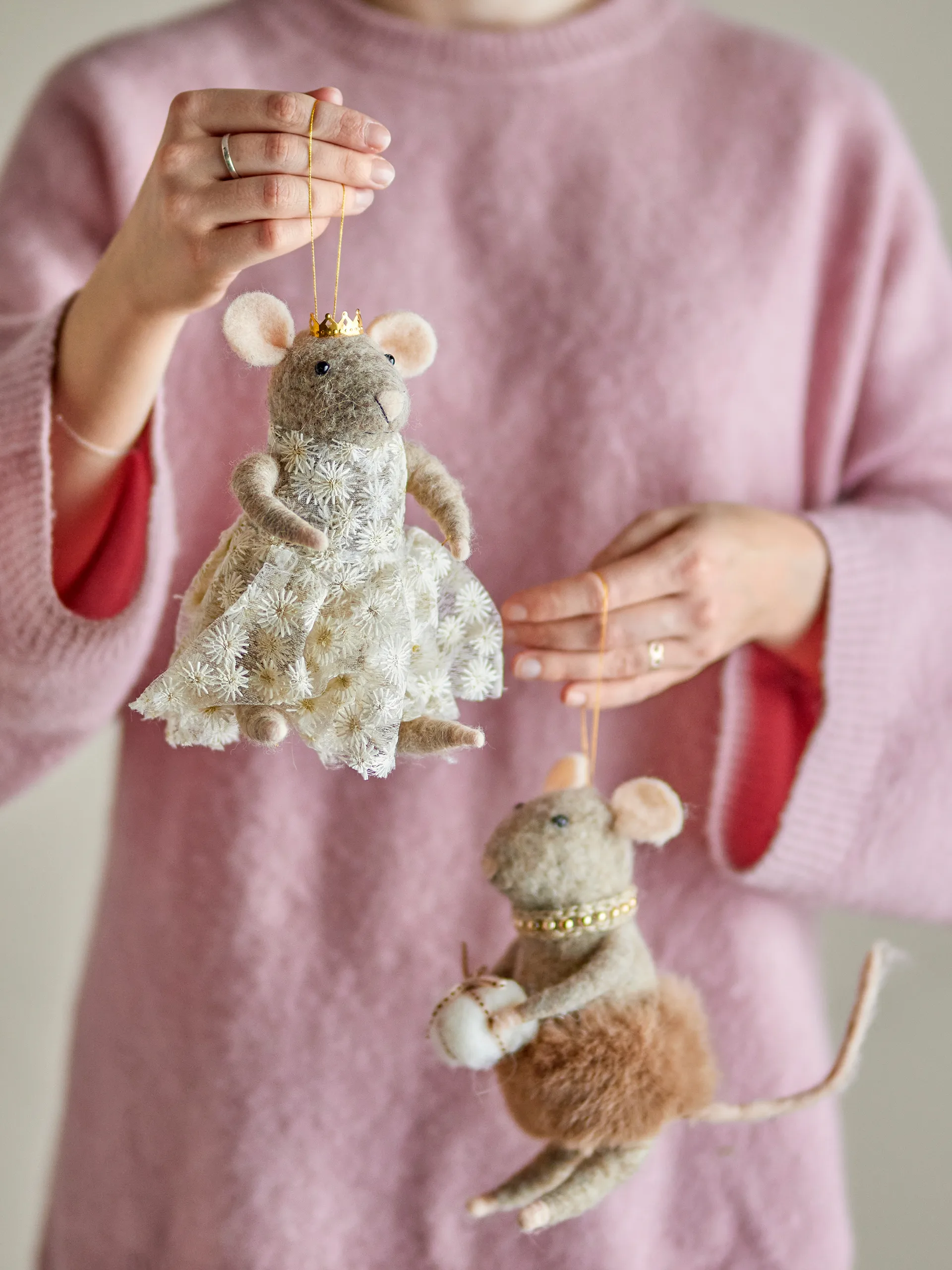 Peo στολίδι χριστουγεννιάτικου δέντρου 2 τεμάχια, Καφέ, ψηλό Bloomingville