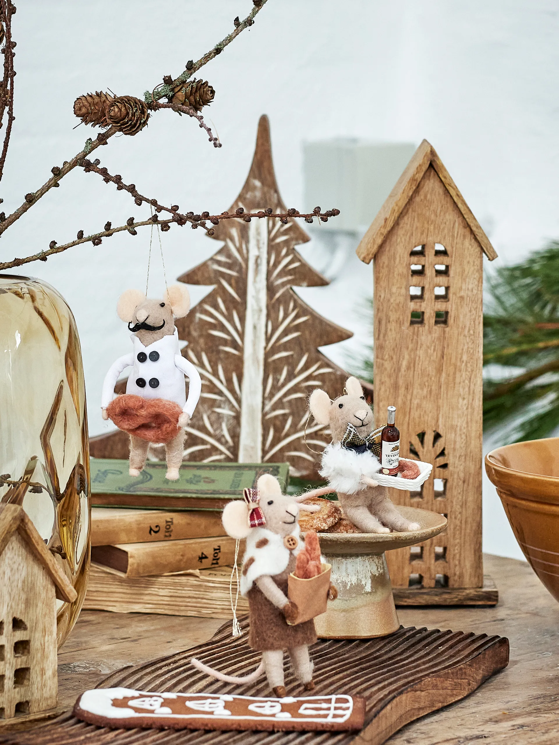 Peo στολίδι χριστουγεννιάτικου δέντρου 3 τεμάχια, Φύση Bloomingville