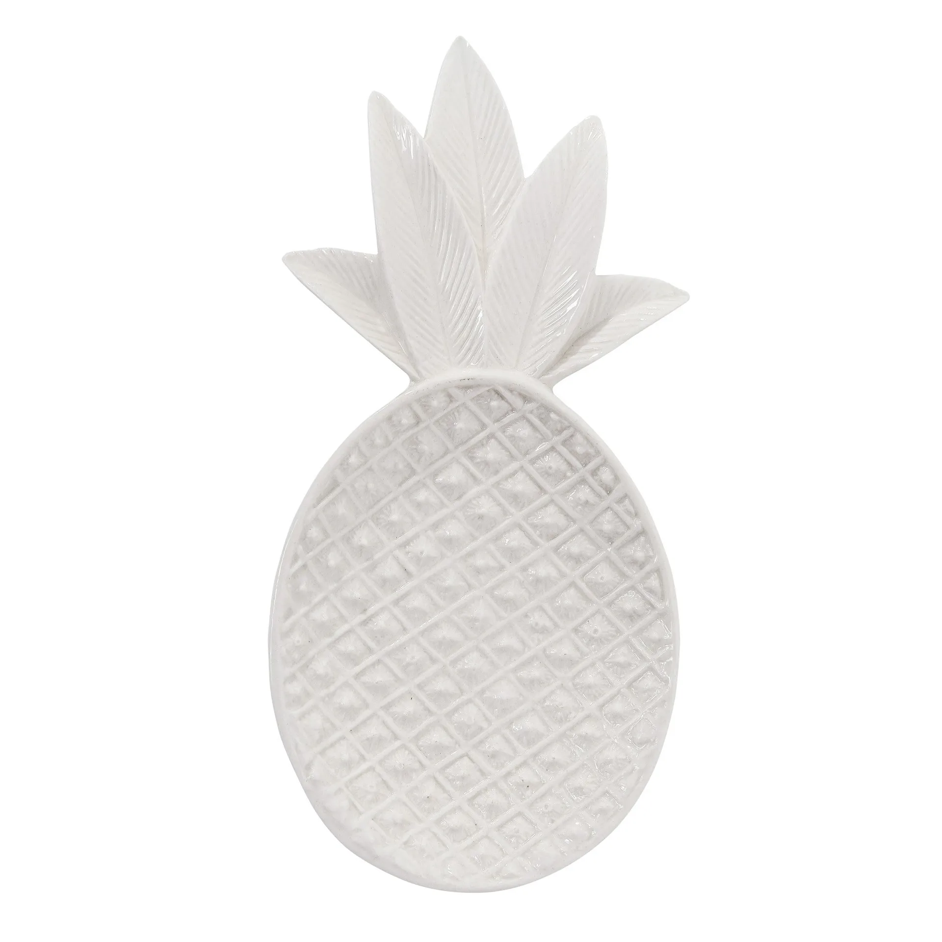 Pineapple διακοσμητικός δίσκος, λευκό Bloomingville