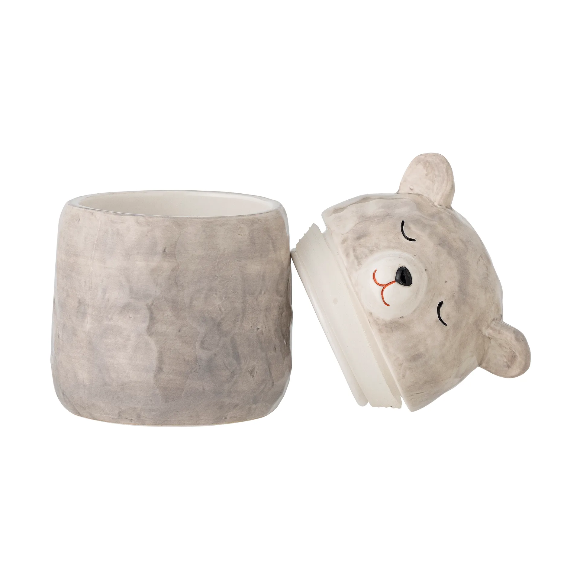 Κουτί Puk με καπάκι Ø10 εκ., Γκρι Bloomingville