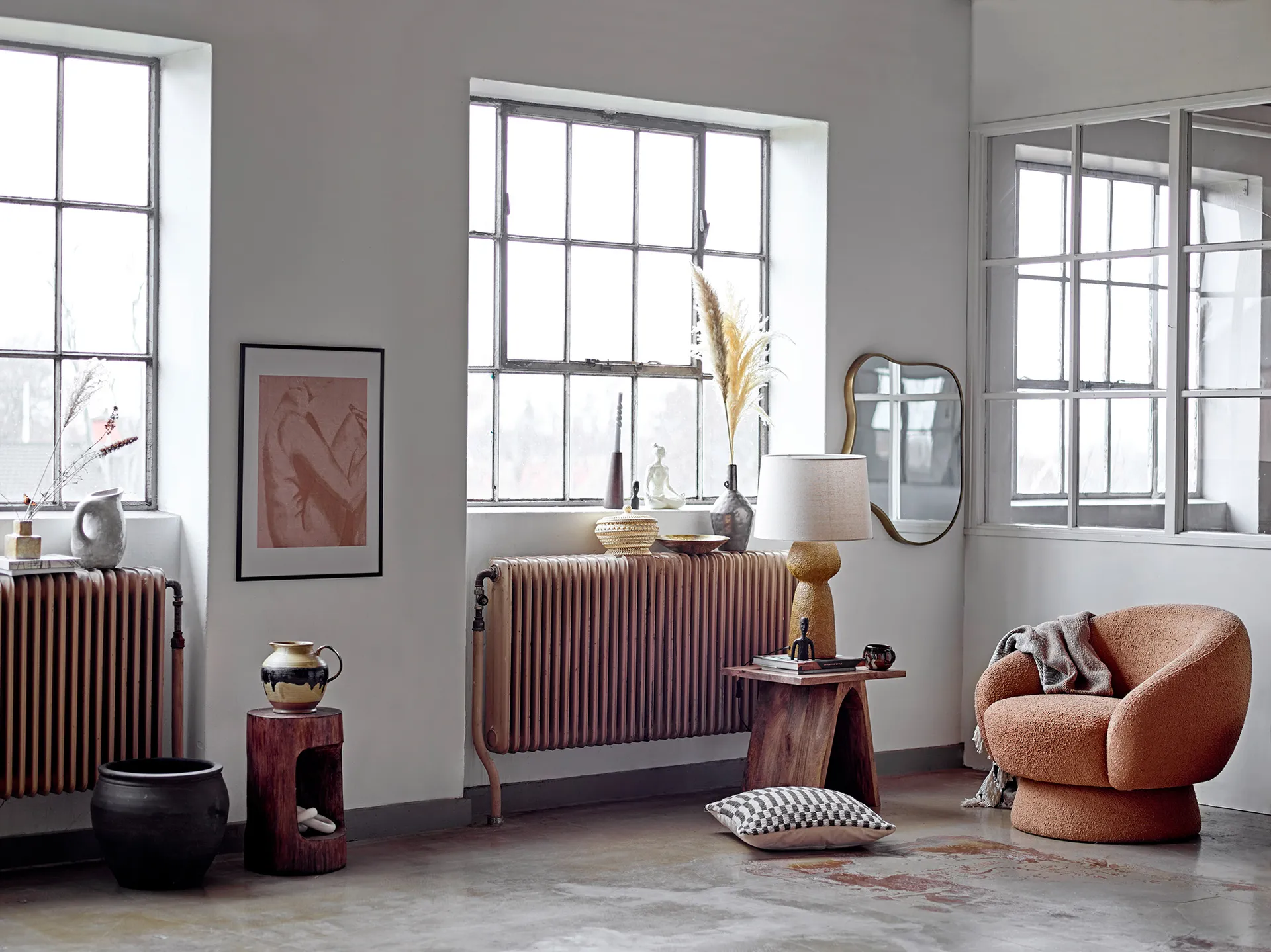 Rhea διακόσμηση 2 τεμάχια, Καφέ Bloomingville