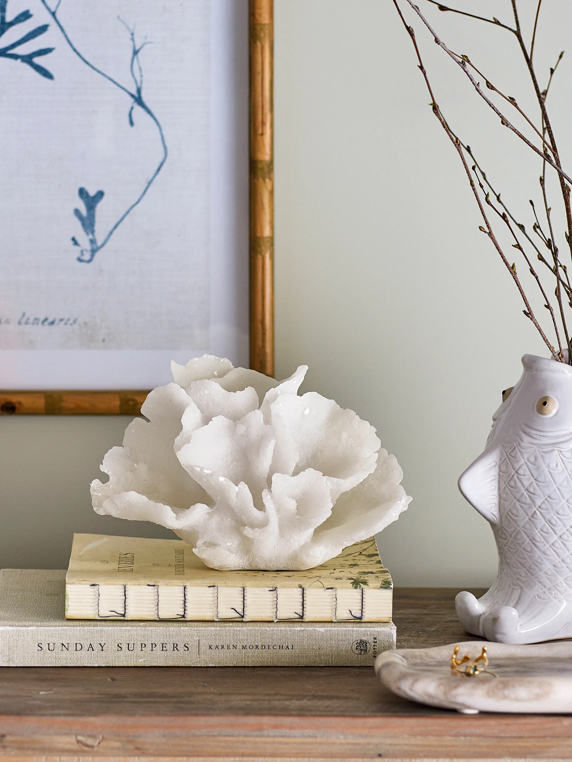 Διακοσμητικό Rosenia 14 εκ., Άσπρο Bloomingville