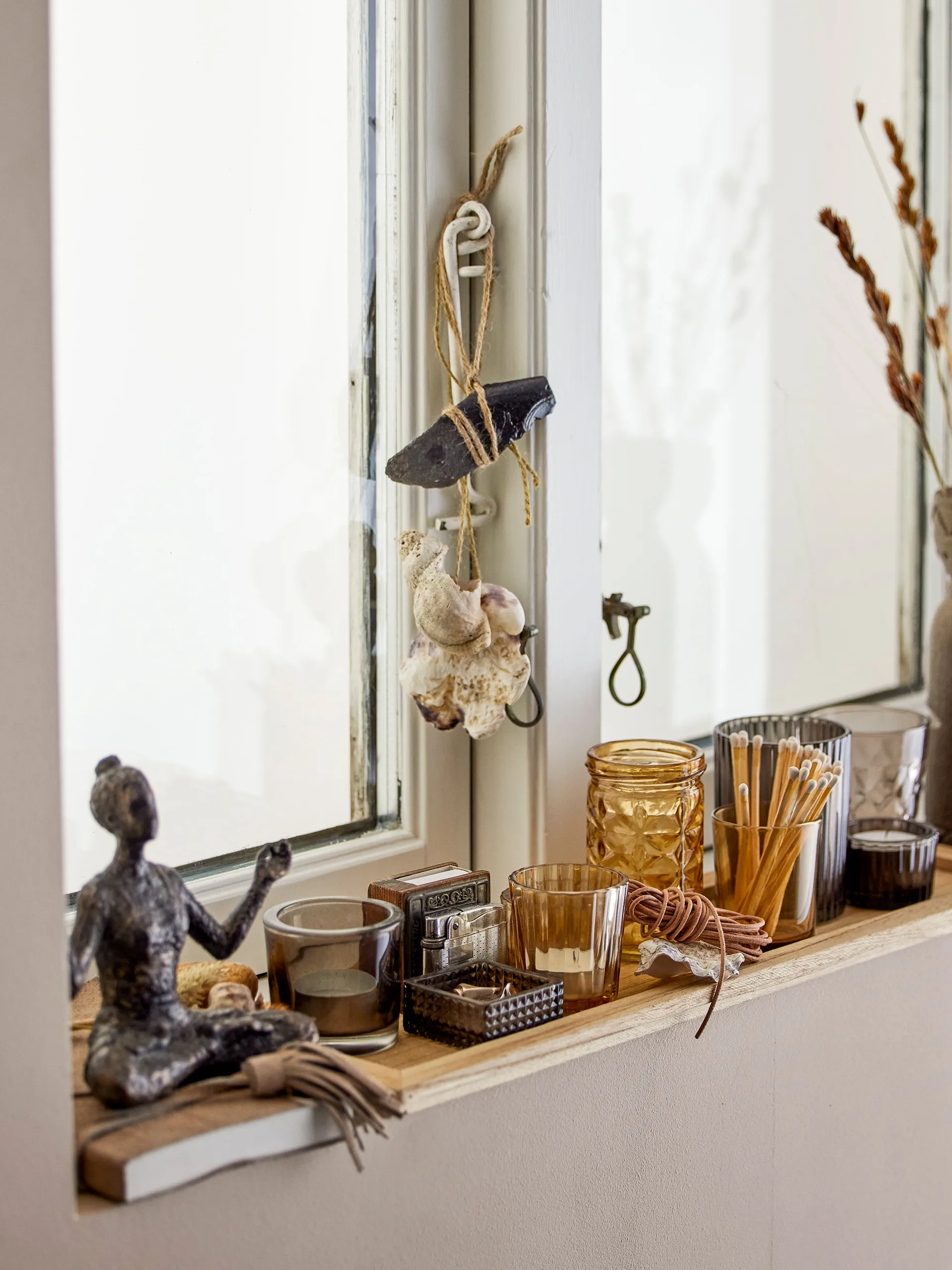 Sanga δίσκος με βάσεις για κεριά 10 τεμάχια, Καφέ Bloomingville