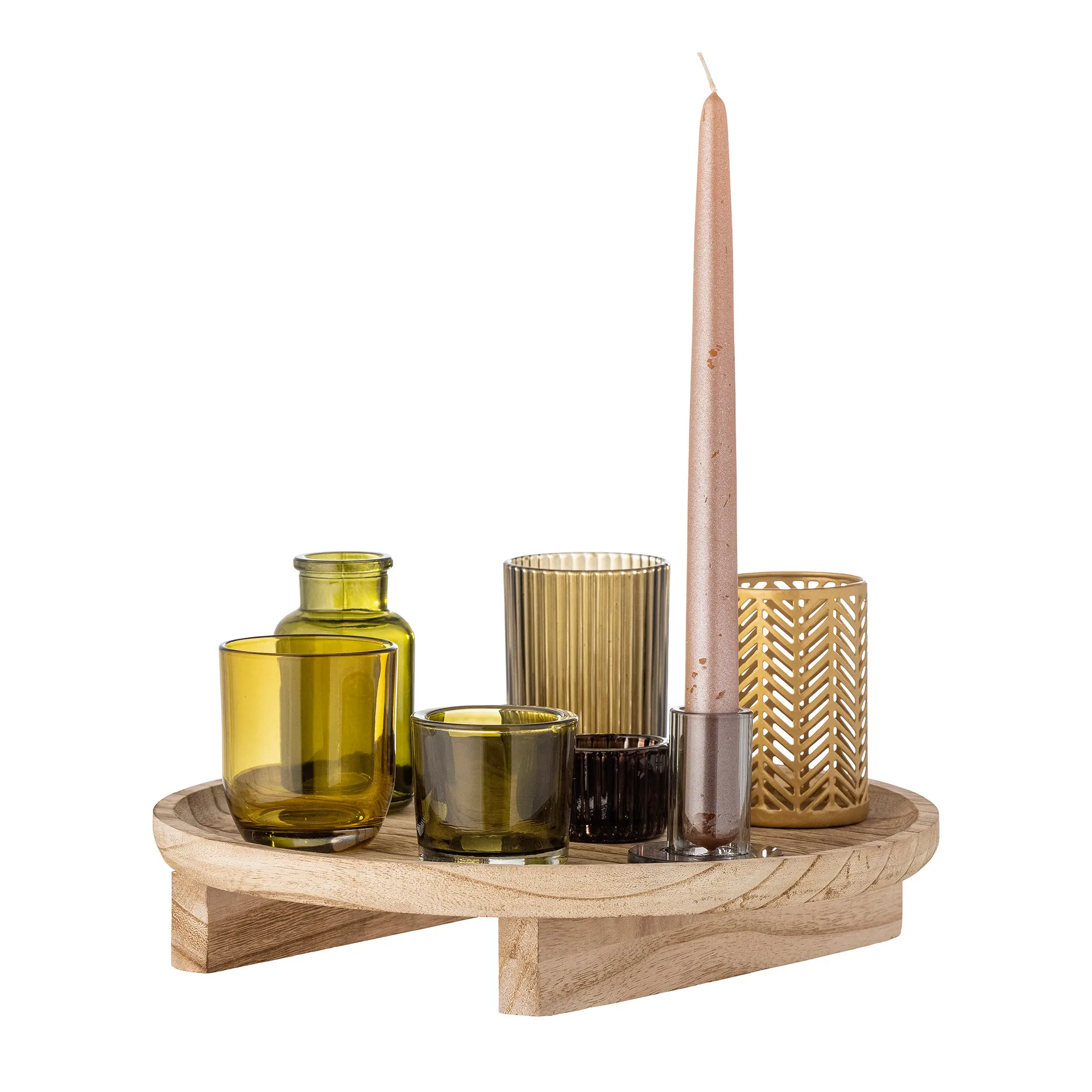 Δίσκος Sanga με φανάρι 8 τεμάχια, Φυσικό-πολλαπλό Bloomingville