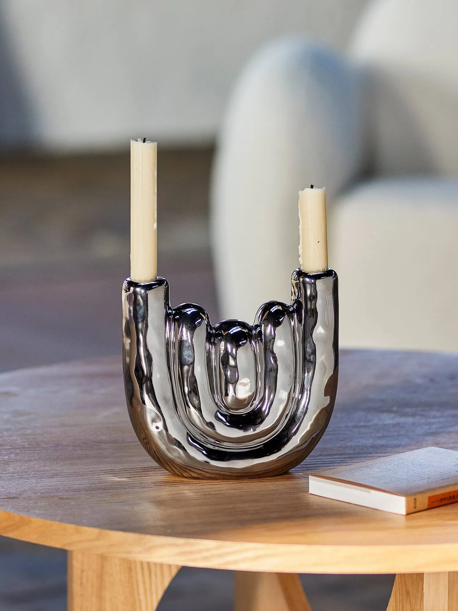 Shine κηροπήγιο, Silver, 18,5x17,5 εκ. Bloomingville