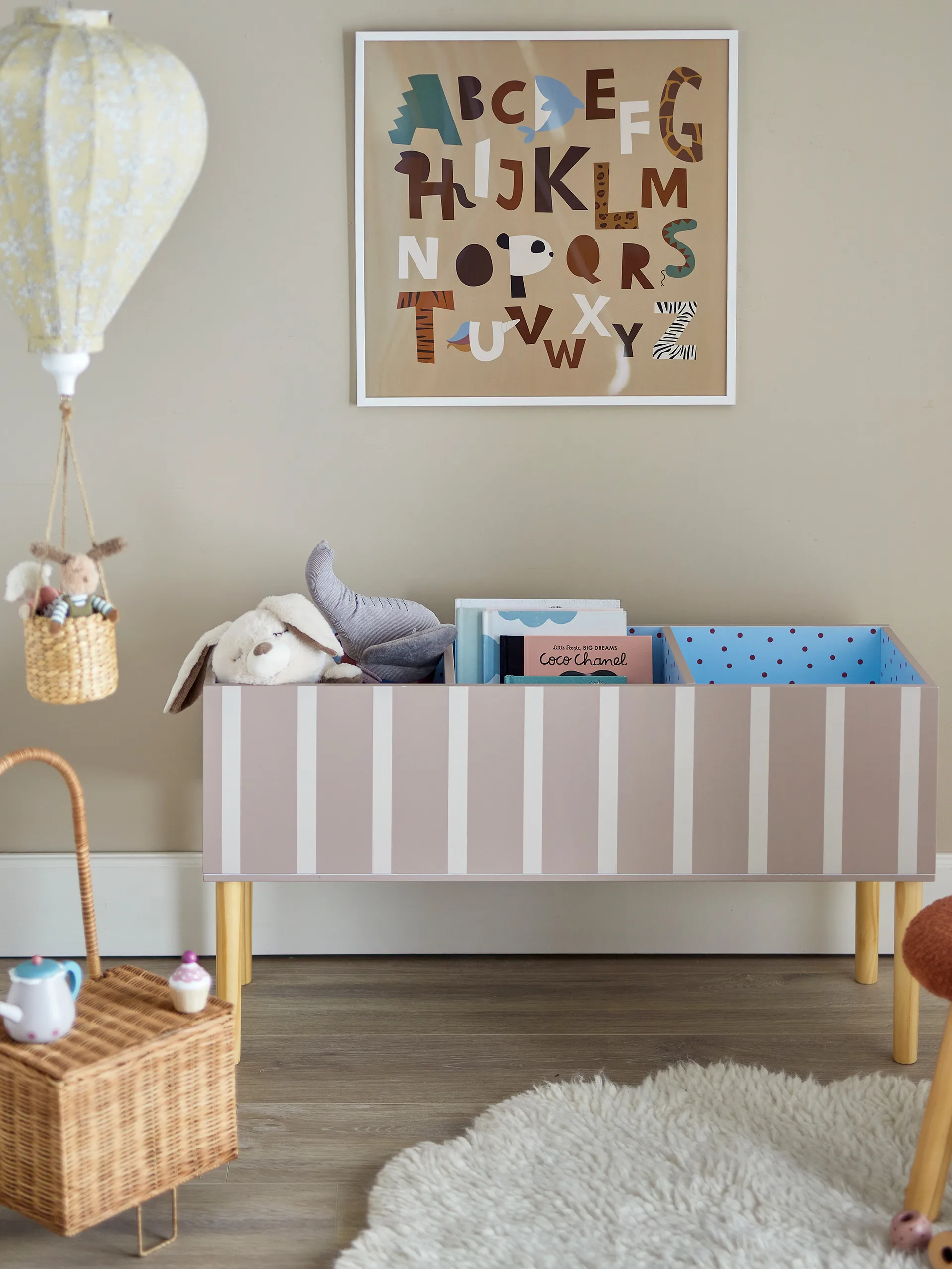 Space καλάθι από ράτταν με καπάκι 31x35 εκ., Καφέ Bloomingville