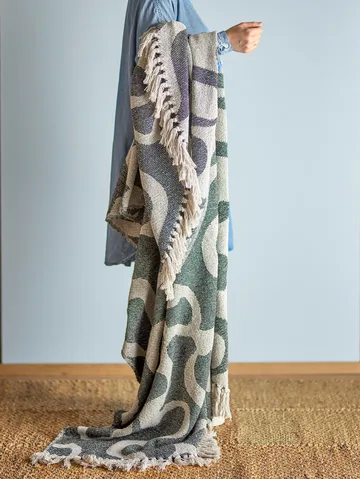 Sun χαλί από μαλλί Ø110 εκ. - Μάυρο - Bloomingville