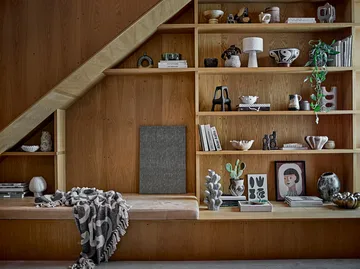 Sun χαλί από μαλλί Ø110 εκ. - Μάυρο - Bloomingville