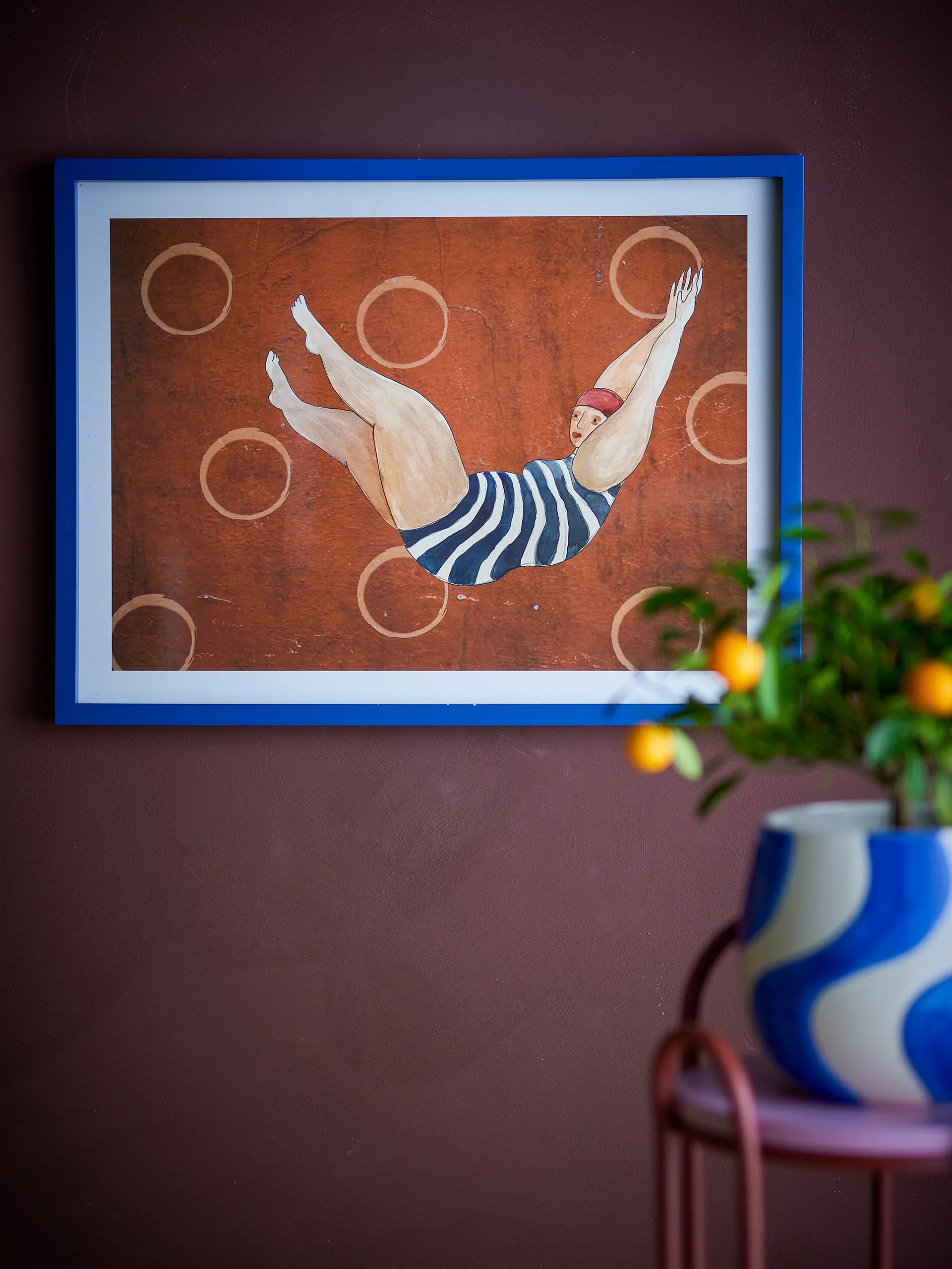 Svela εικονογράφηση με κορνίζα 52x47 εκ., Καφέ Bloomingville