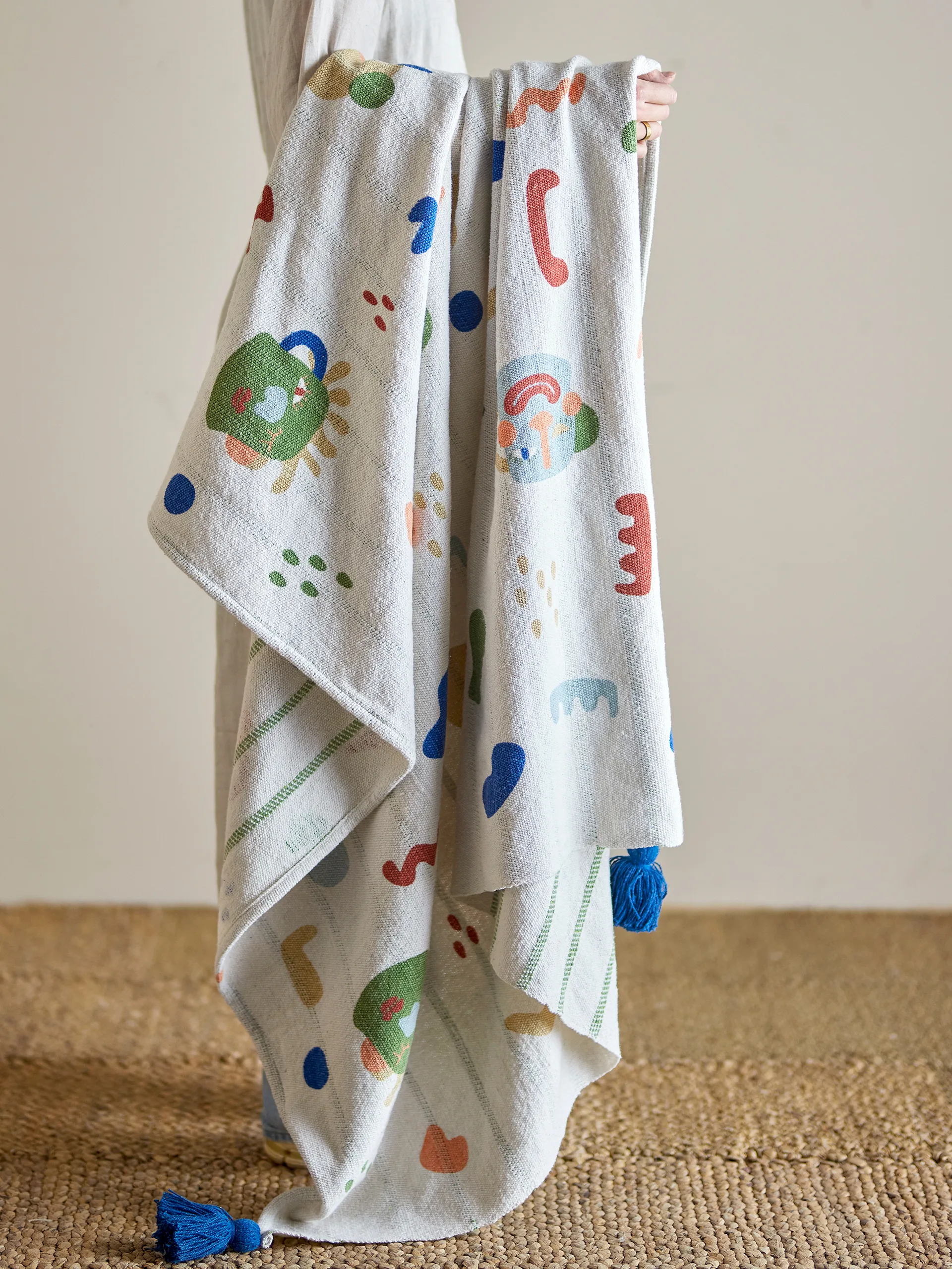 Sylvie βαμβακερή κουβέρτα 160x130 εκ., Φυσικό Bloomingville