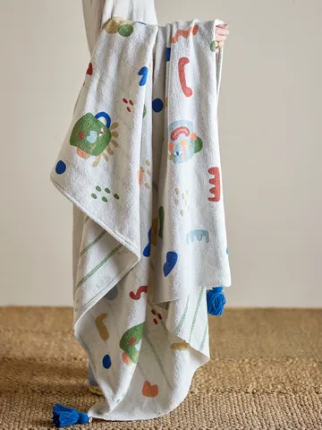 Sylvie βαμβακερή κουβέρτα 160x130 εκ. - Φυσικό - Bloomingville