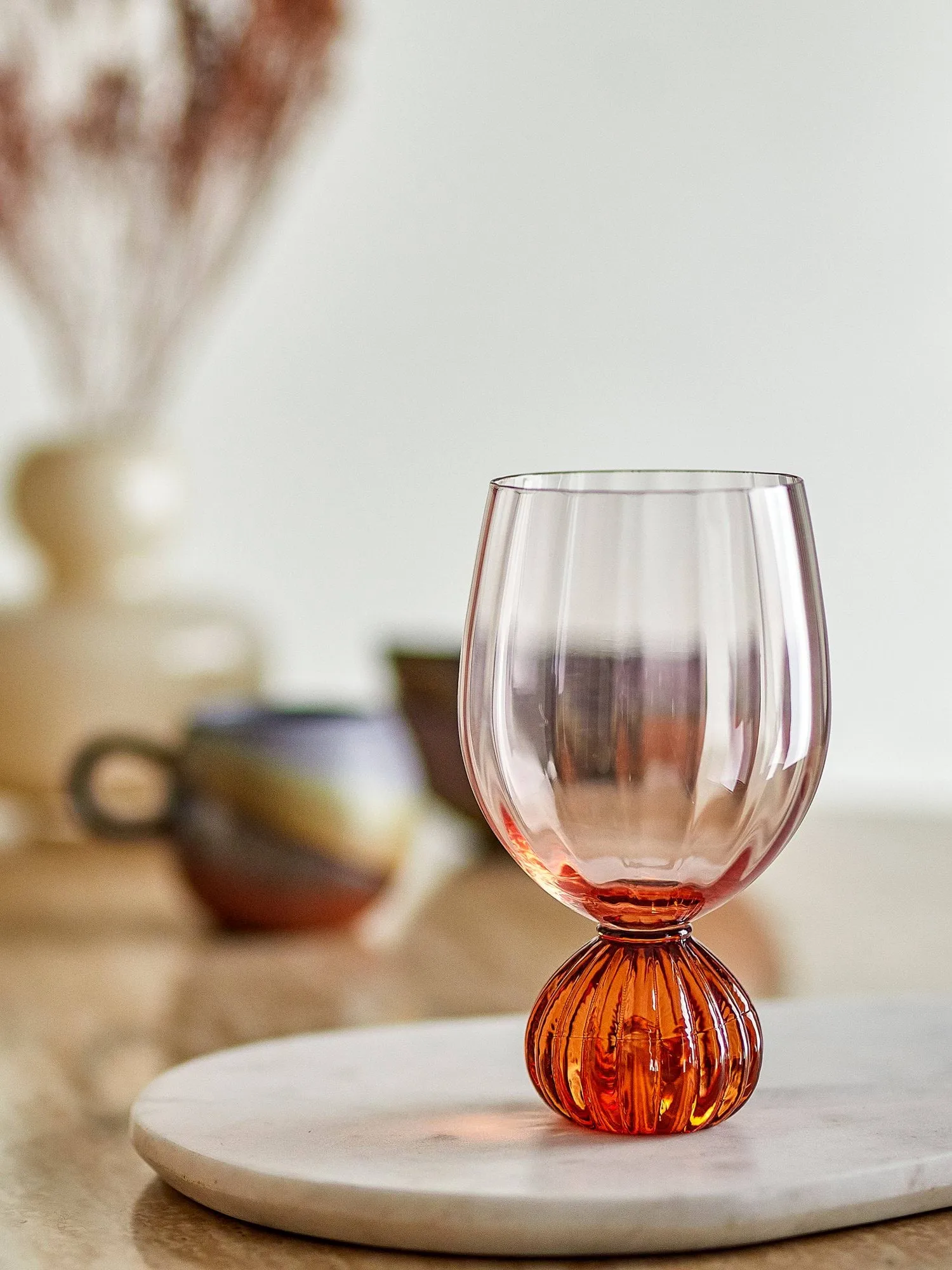 Ποτήρι κρασιού Taurin 430 ml, Ροζ Bloomingville