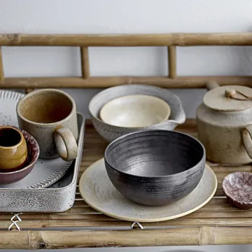 Thea πιάτο σερβιρίσματος ψευδοπορσελάνης 25x25 cm - Γκρι - Bloomingville