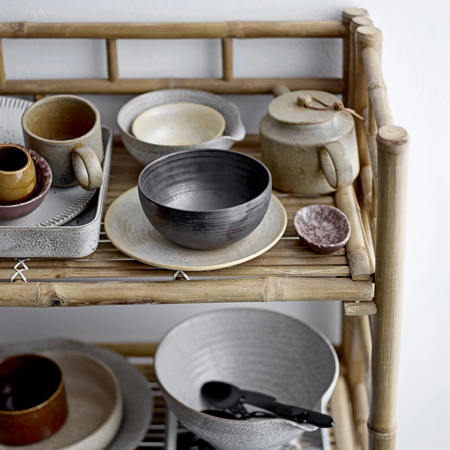 Thea σετ για τάπας από ψευδοπορσελάνη Συσκευασία 4 τεμαχίων, Καφέ Bloomingville