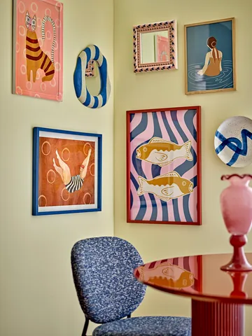 Travis καθρέφτης τοίχου 39,5x38,5 εκ. - Μπλε - Bloomingville