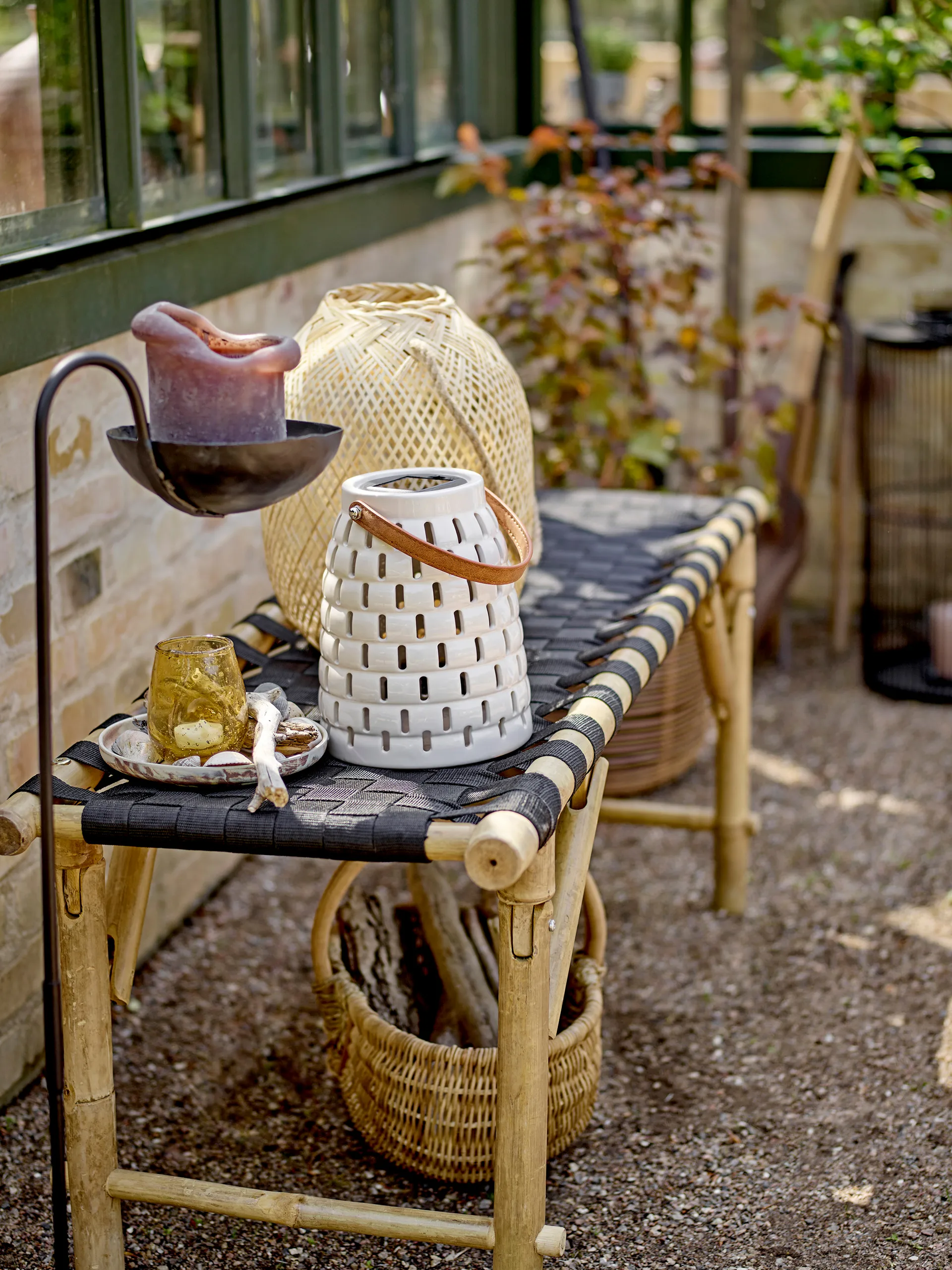 Φανάρι με ηλιακή ενέργεια Trellis 20,5 εκ., Φυσικό Bloomingville