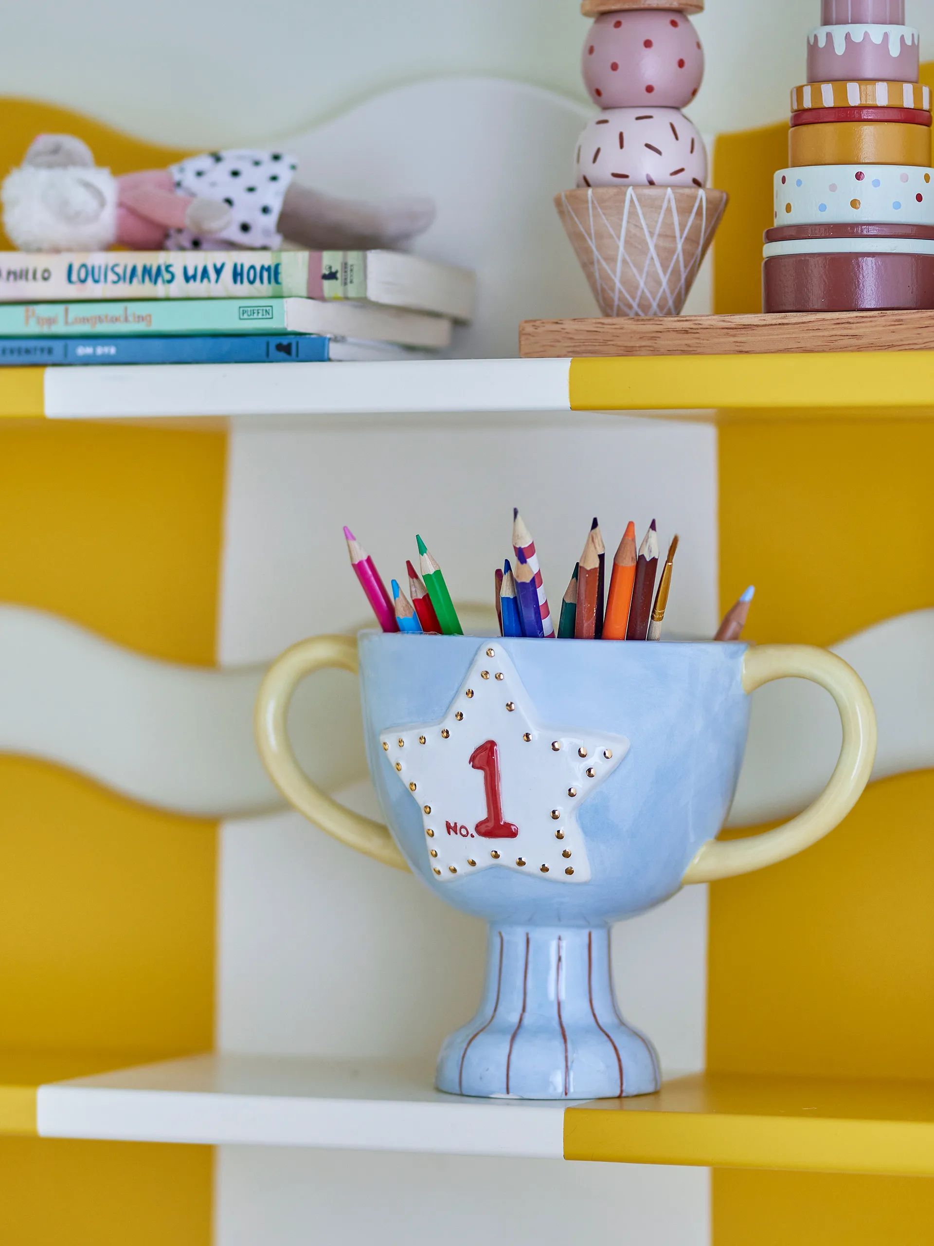 Trophy γλάστρα 23x16 εκ., Μπλε Bloomingville