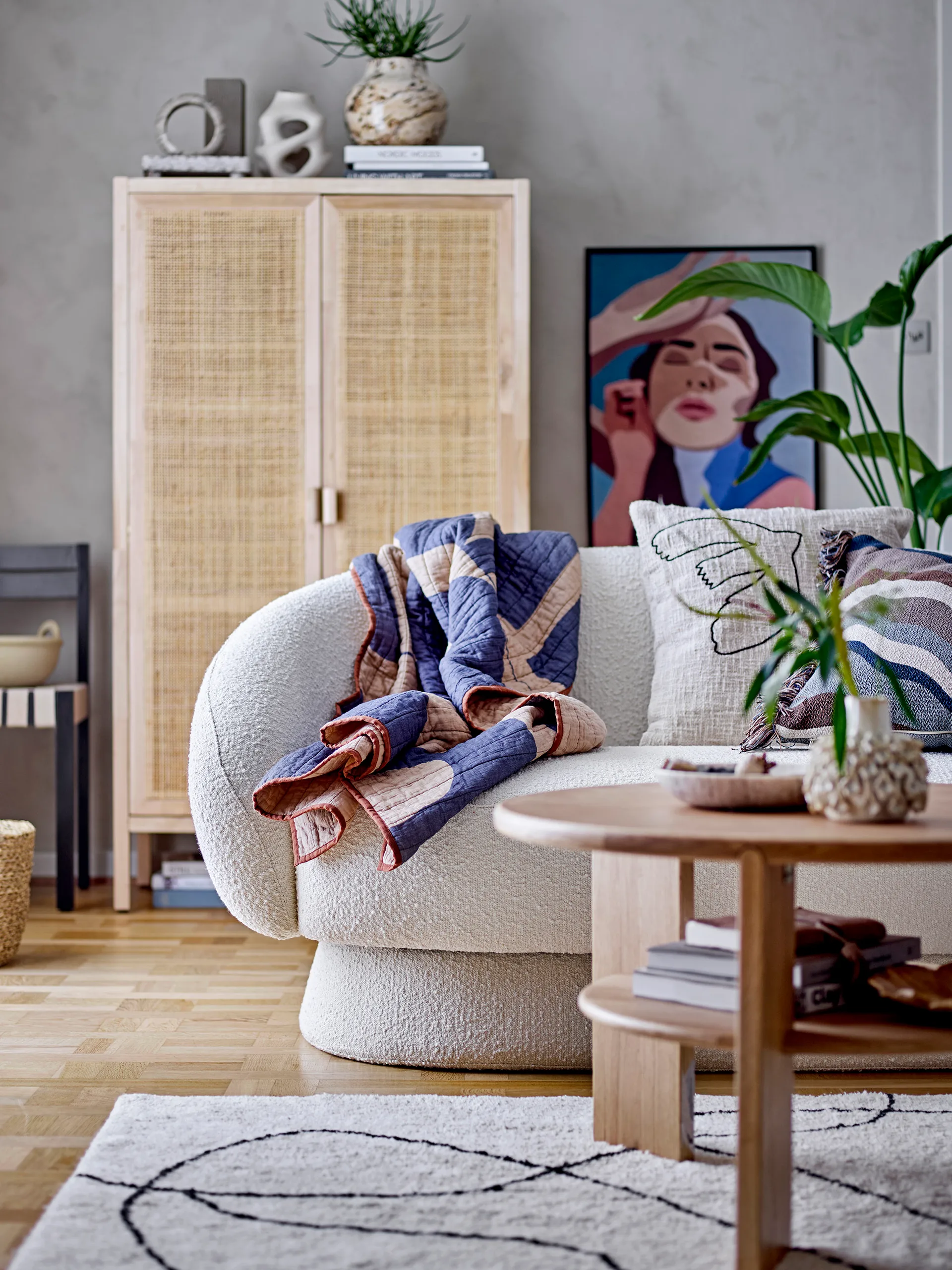 Viga χαλί 120x180 εκ, άσπρο Bloomingville