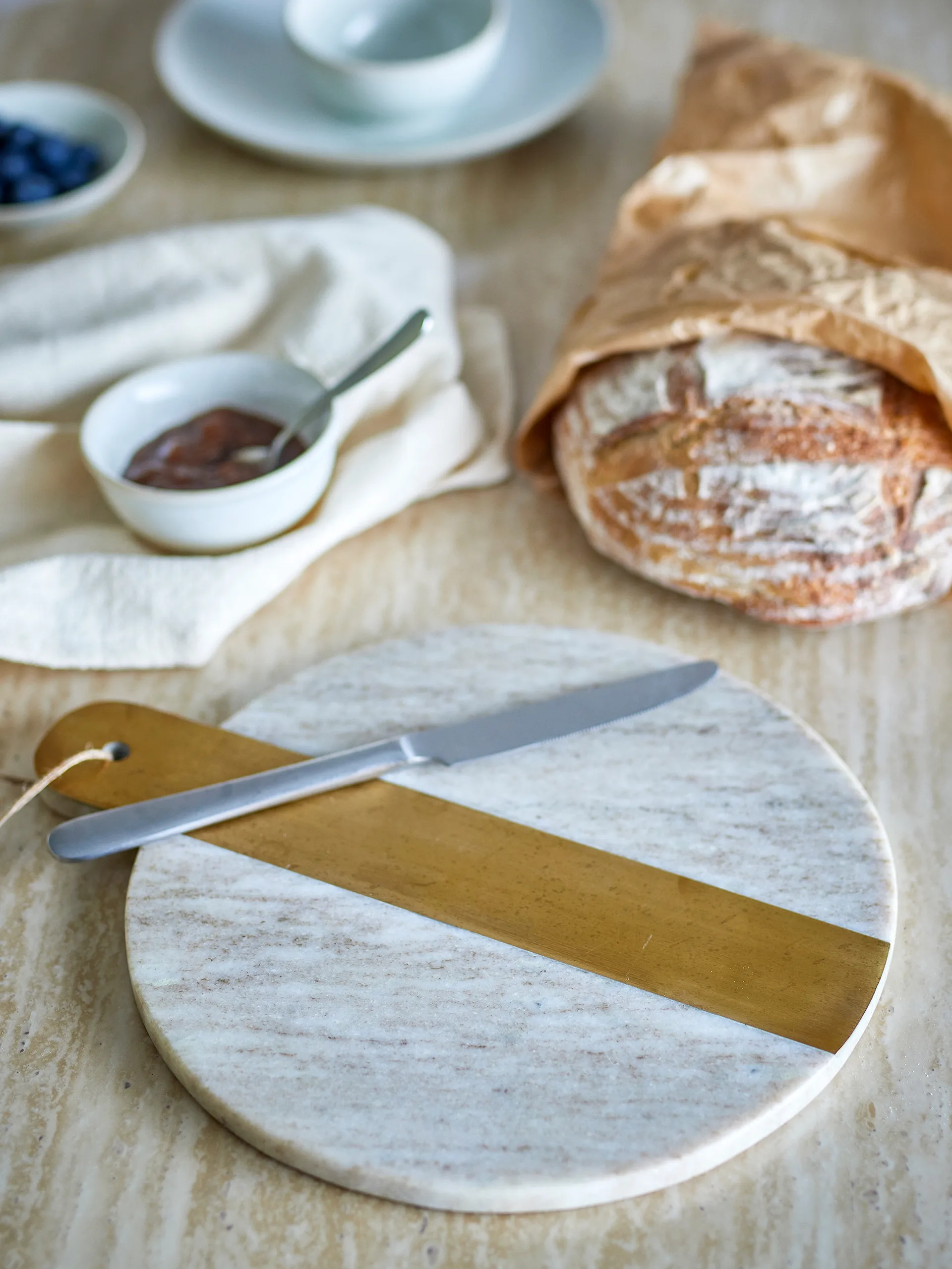 Villette ξύλινη σανίδα κοπής μάρμαρο 25x30,5 εκ., Φυσικό Bloomingville