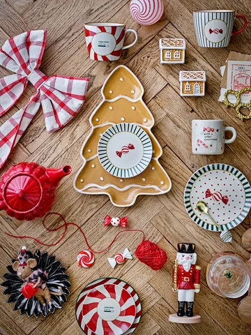 Yule πιάτο Ø16 εκ. - Φυσικό-κόκκινο - Bloomingville