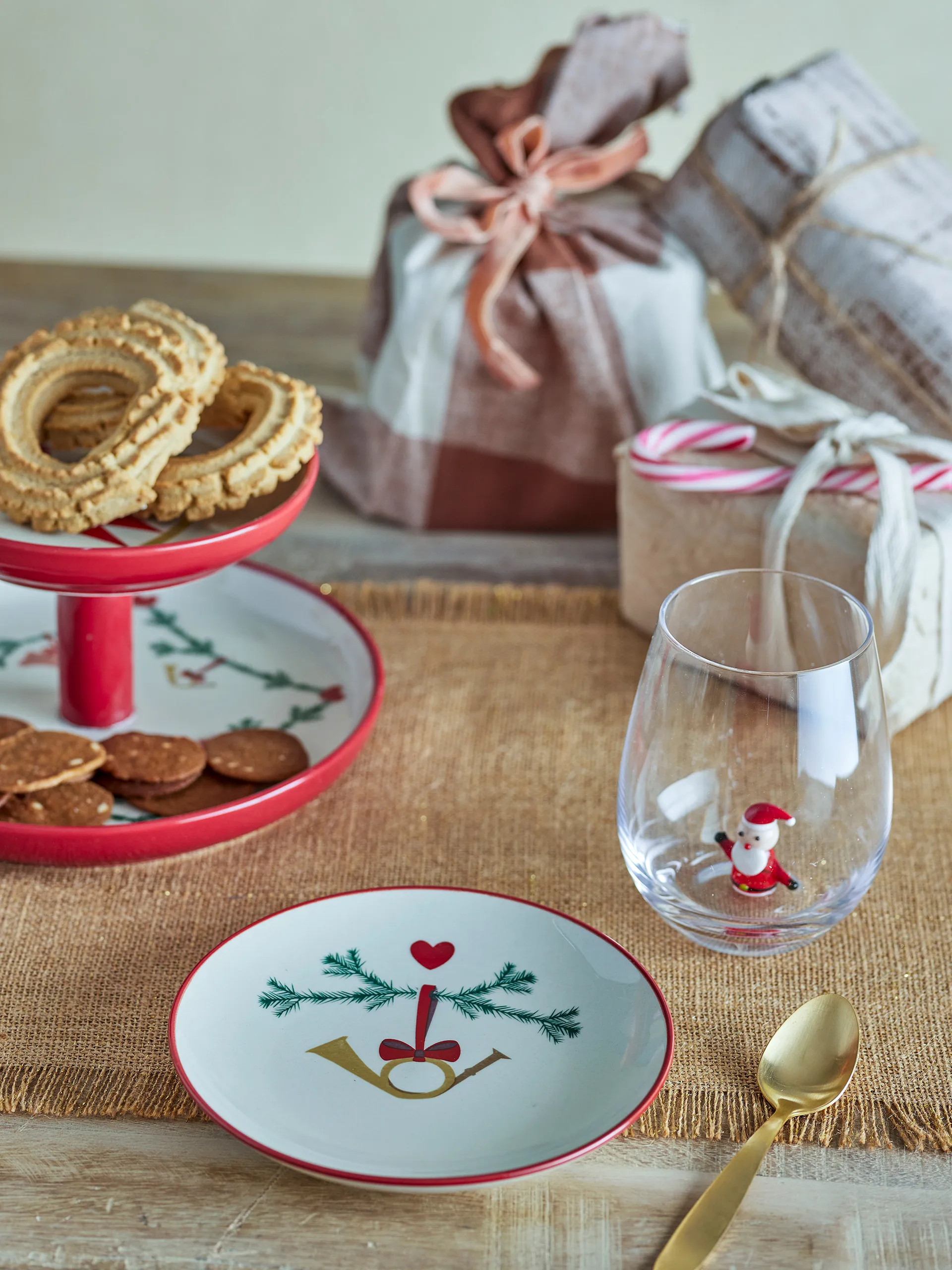 Πιάτο Yule Ø16 cm, σετ 2 τεμαχίων, Λευκό Bloomingville