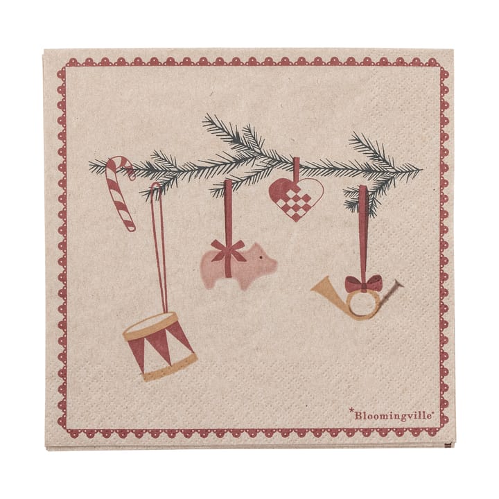 Χάρτινες χαρτοπετσέτες Yule 33x33 cm 20-συσκευασία, Multi Bloomingville