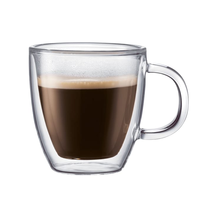 Bistro ποτήρι με διπλό τοίχωμα με λαβή 2 τεμάχια, 0.15 l Bodum