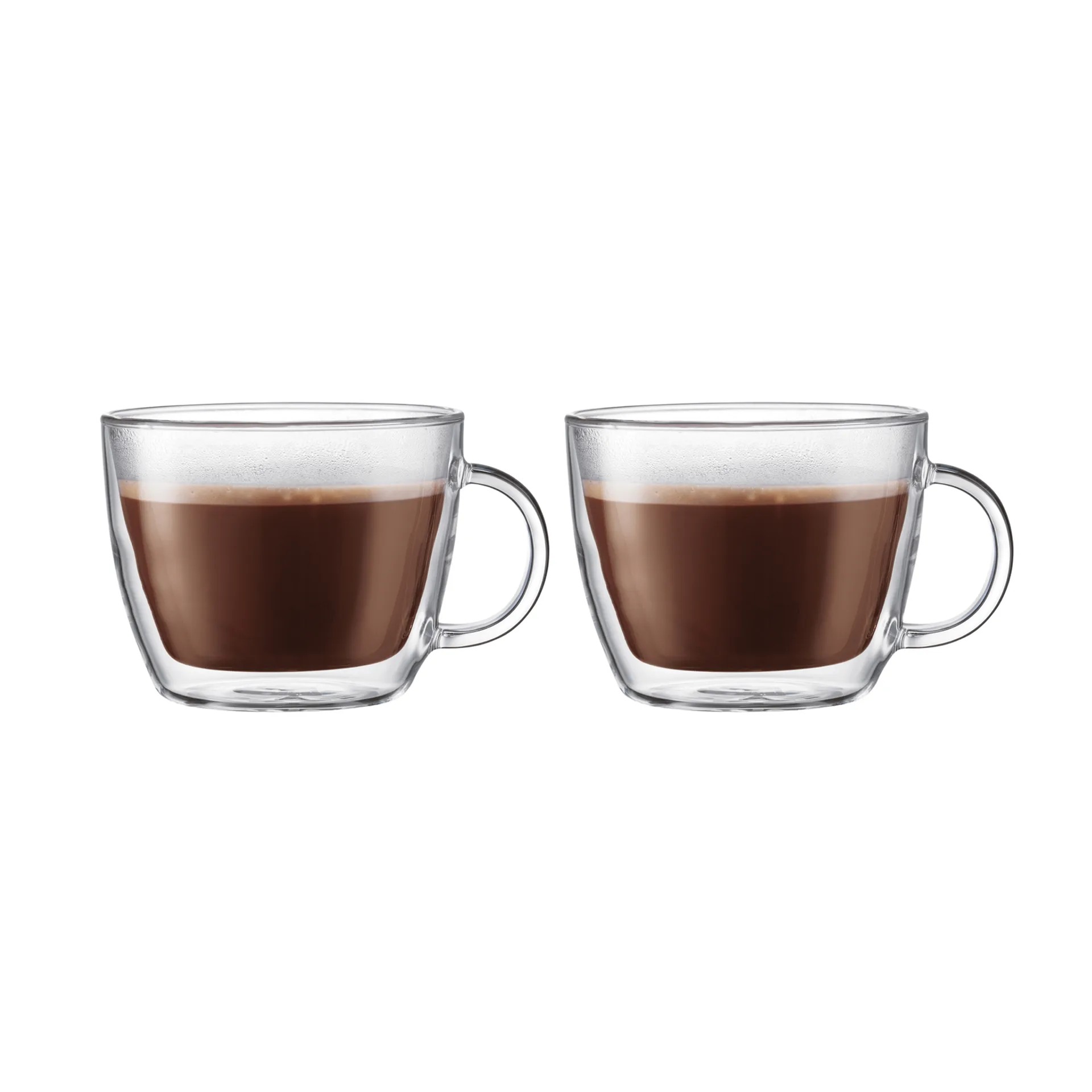 Bistro διπλού τοιχώματος κούπα latte με χερούλι 45 cl, 2-pack Bodum