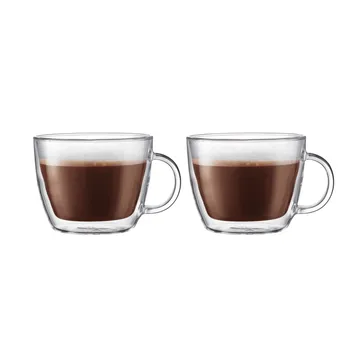 Bistro διπλού τοιχώματος κούπα latte με χερούλι 45 cl - 2-pack - Bodum