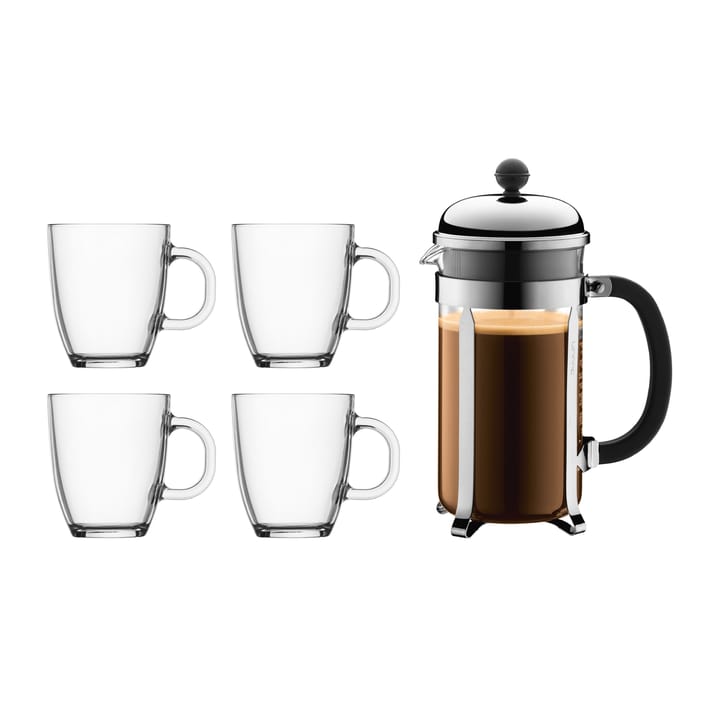 Πρέσα καφέ Chamtable 1 l με φλιτζάνια - 5 μέρη - Bodum
