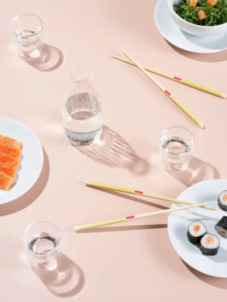 Douro ποτήρι με διπλό τοίχωμα 6 cl Συσκευασία 3 τεμαχίων, Διαφανές-μπαμπού Bodum