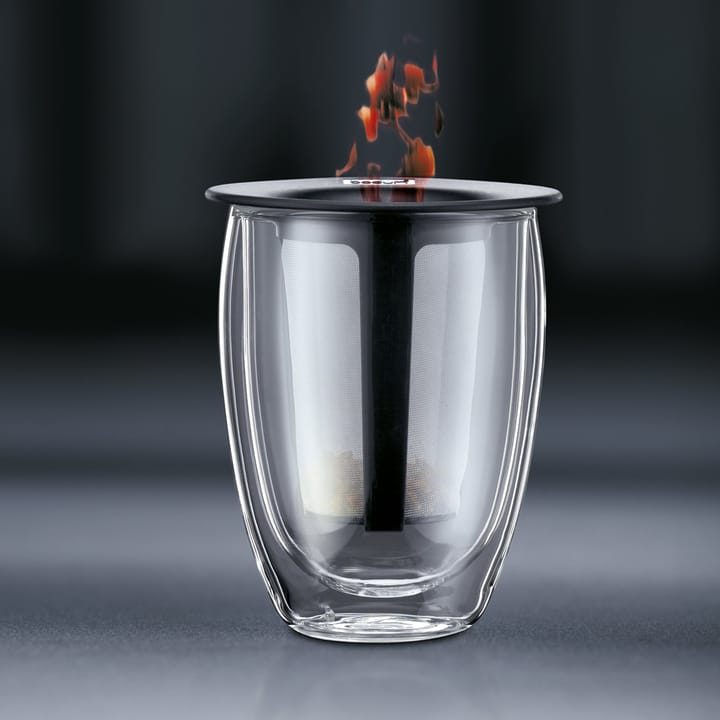 Tea For One ποτήρι με σουρωτήρι τσαγιού, μαύρο Bodum
