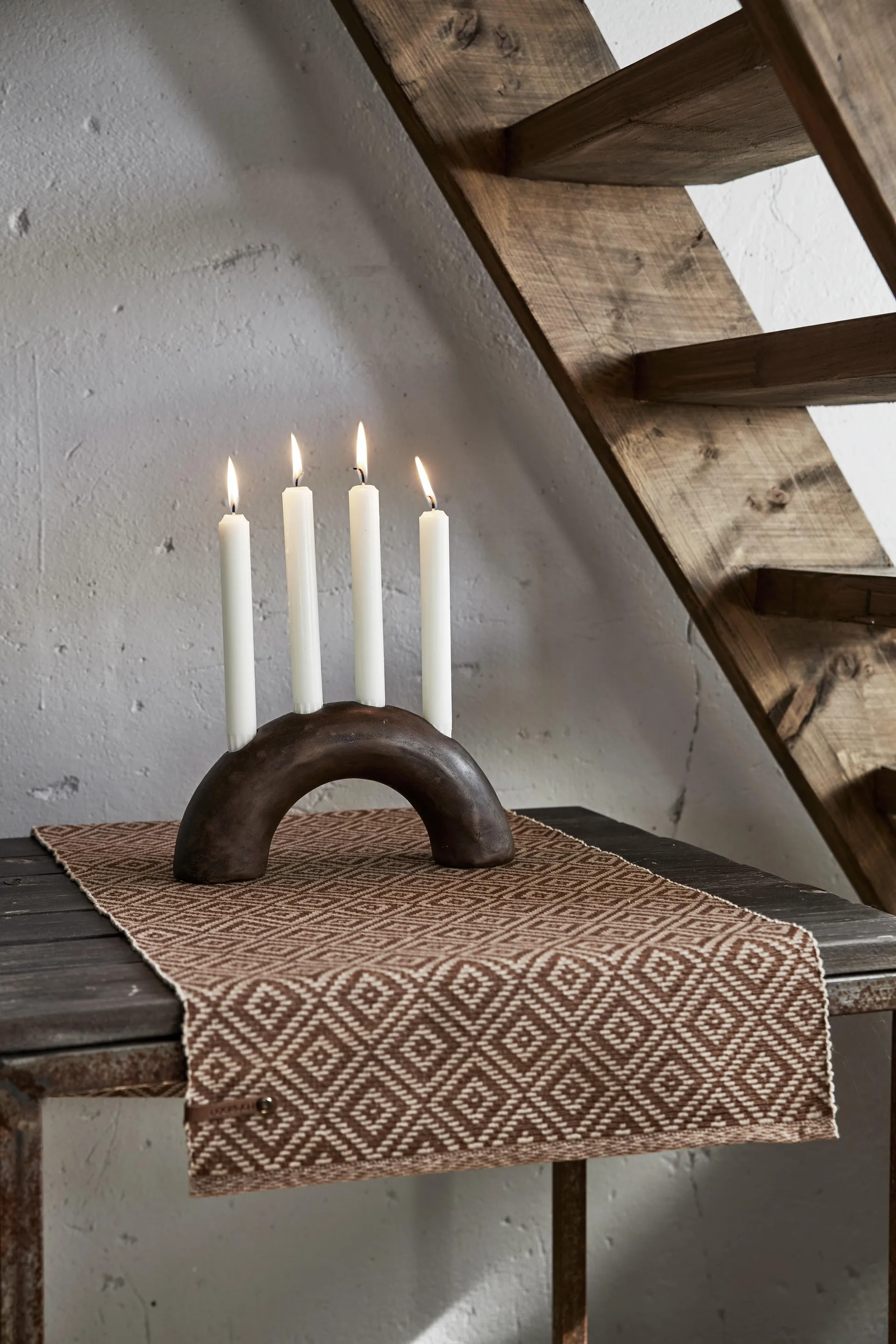 Κηροπήγιο Arcus Advent 26 cm, Καφέ Boel & Jan