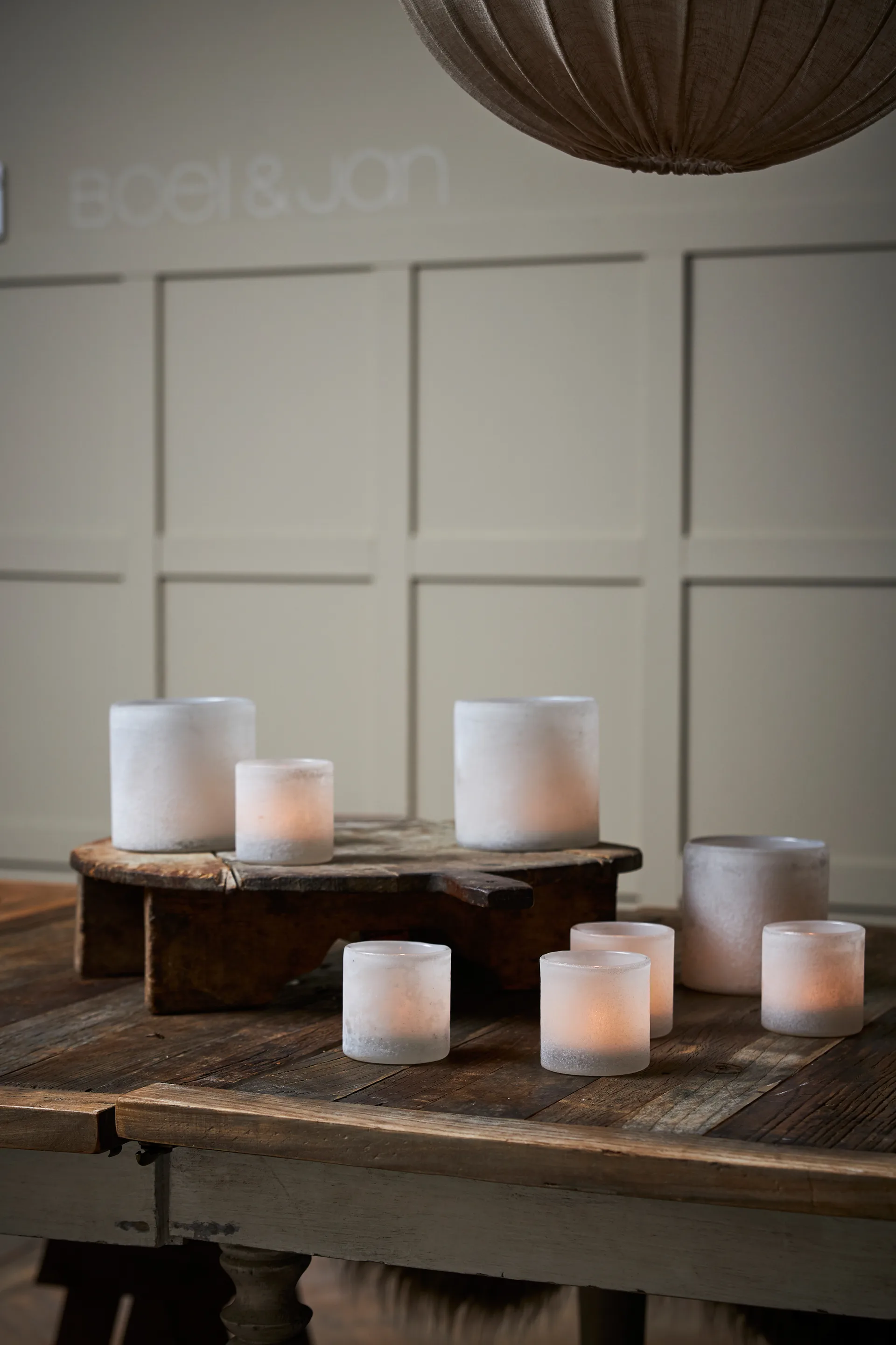 Bungenäs φανάρι για κερί Ø8 cm, Λευκό Boel & Jan